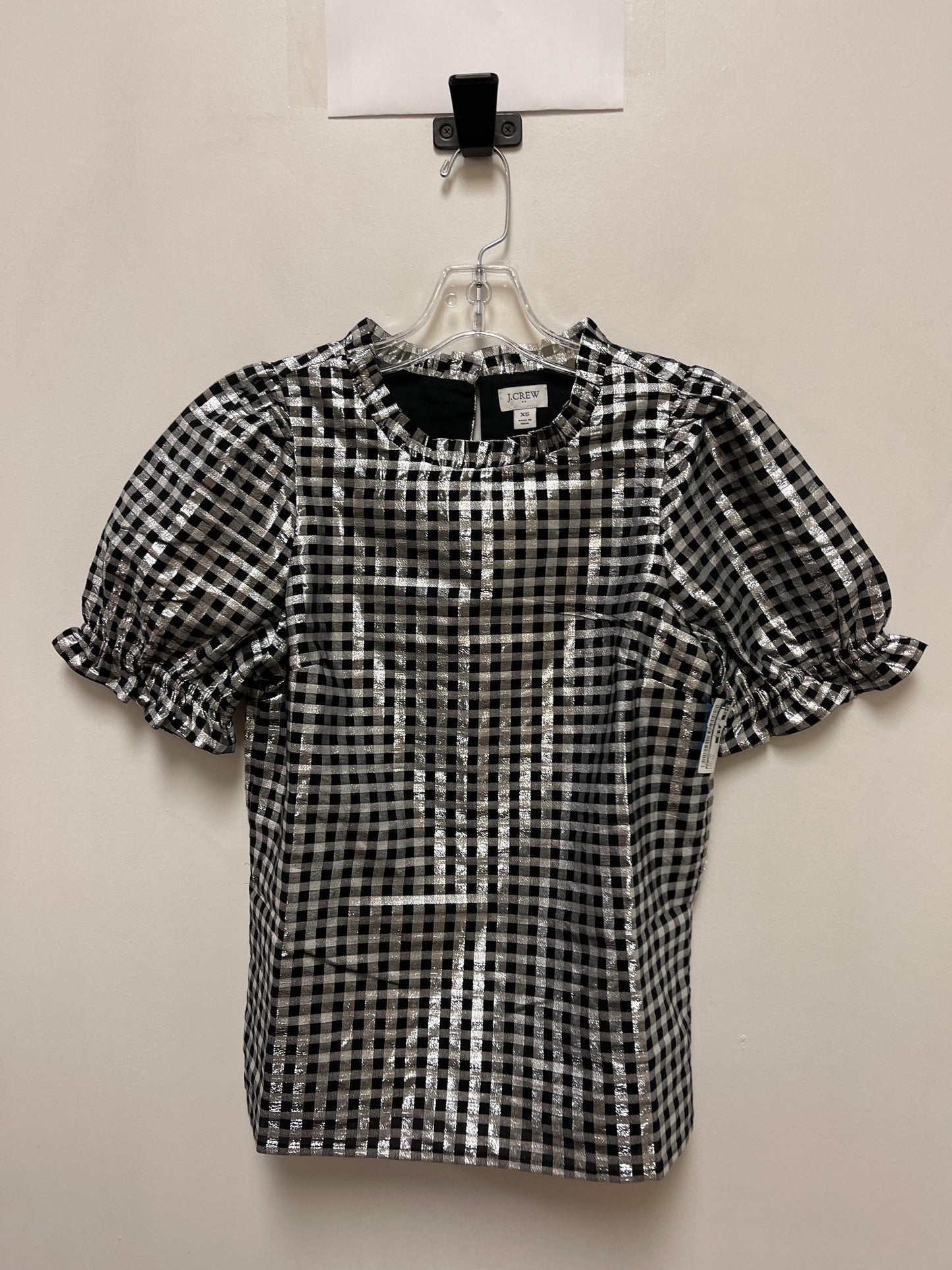 Top Short Sleeve By J. Crew In Silver, Size: Xs
