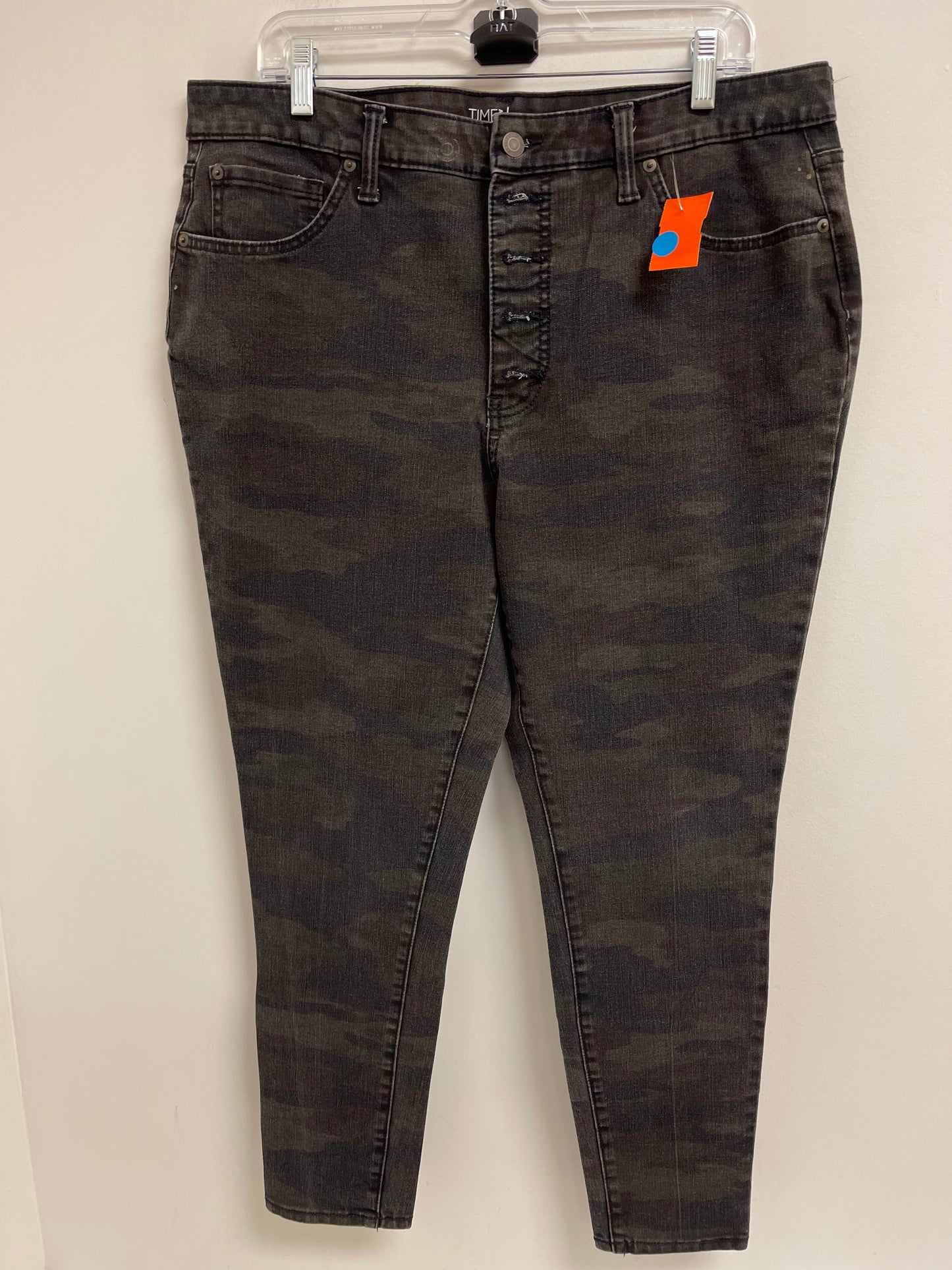 Jeans Skinny By Time And Tru In Black, Size: 16