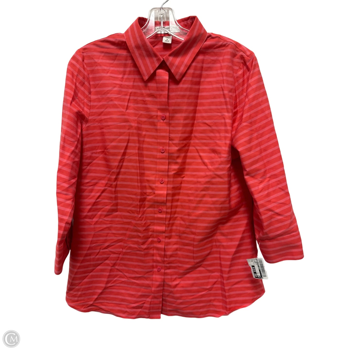 Blouse Long Sleeve By Coldwater Creek In Orange, Size: M