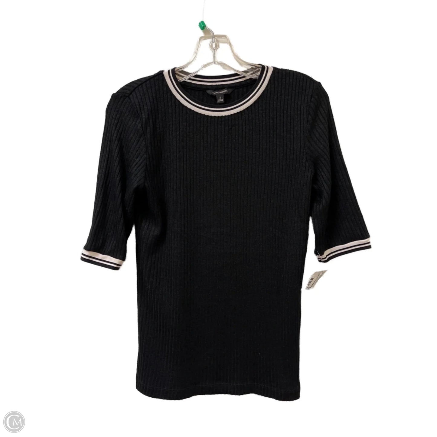 Sweater Short Sleeve By Banana Republic In Black, Size: S