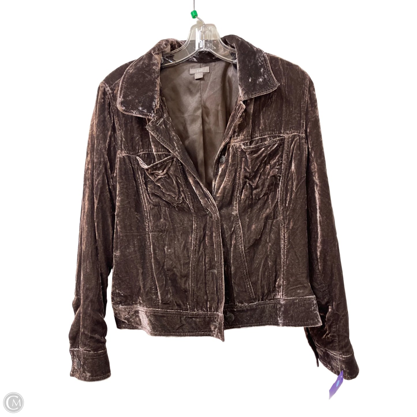 Jacket Moto By J. Jill In Brown, Size: Xs