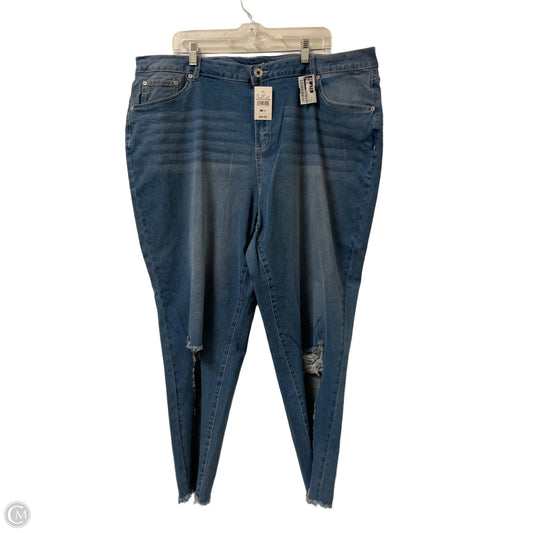 Jeans Straight By Ashley Stewart In Blue Denim, Size: 24