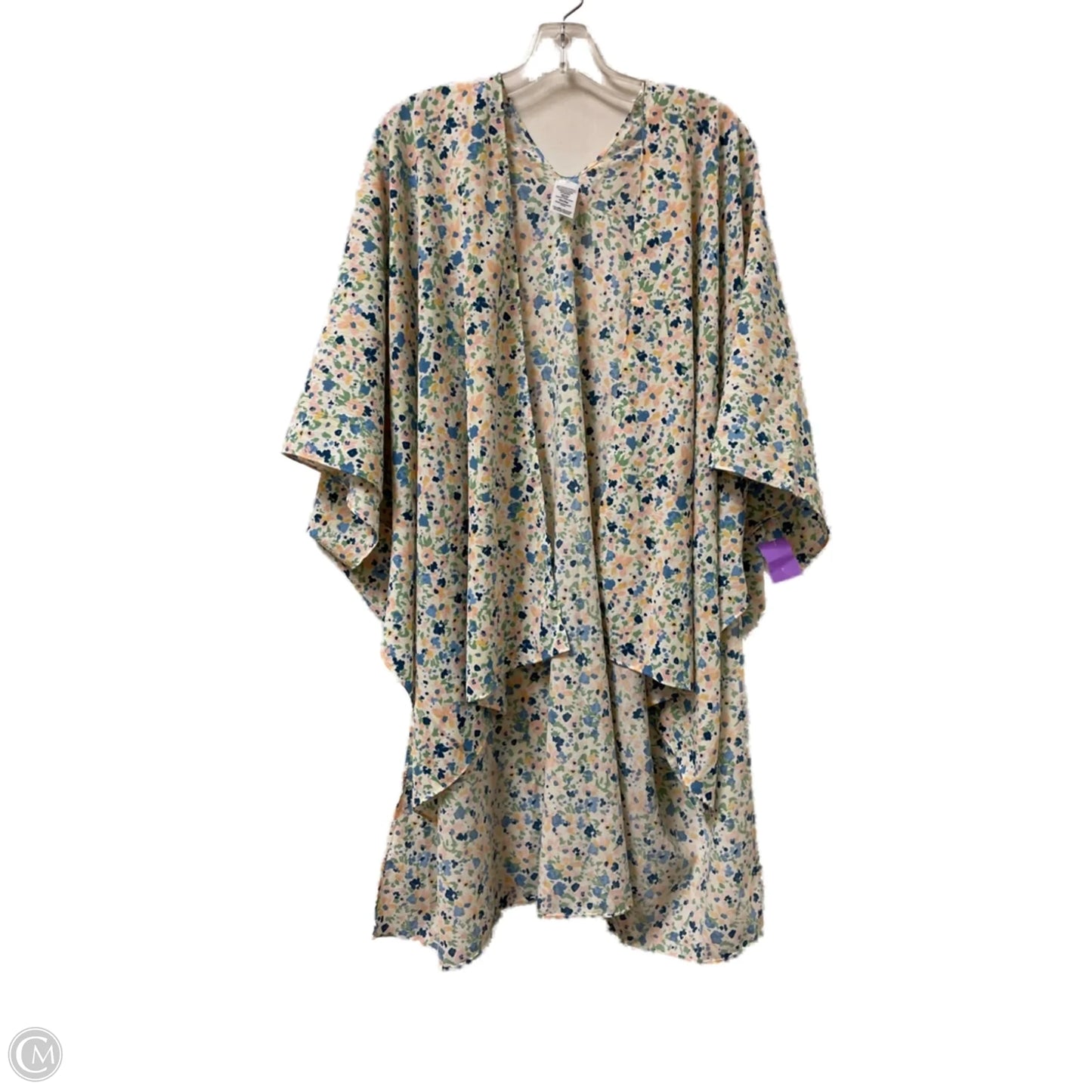 Kimono By Clothes Mentor In Floral Print, Size: Osfm