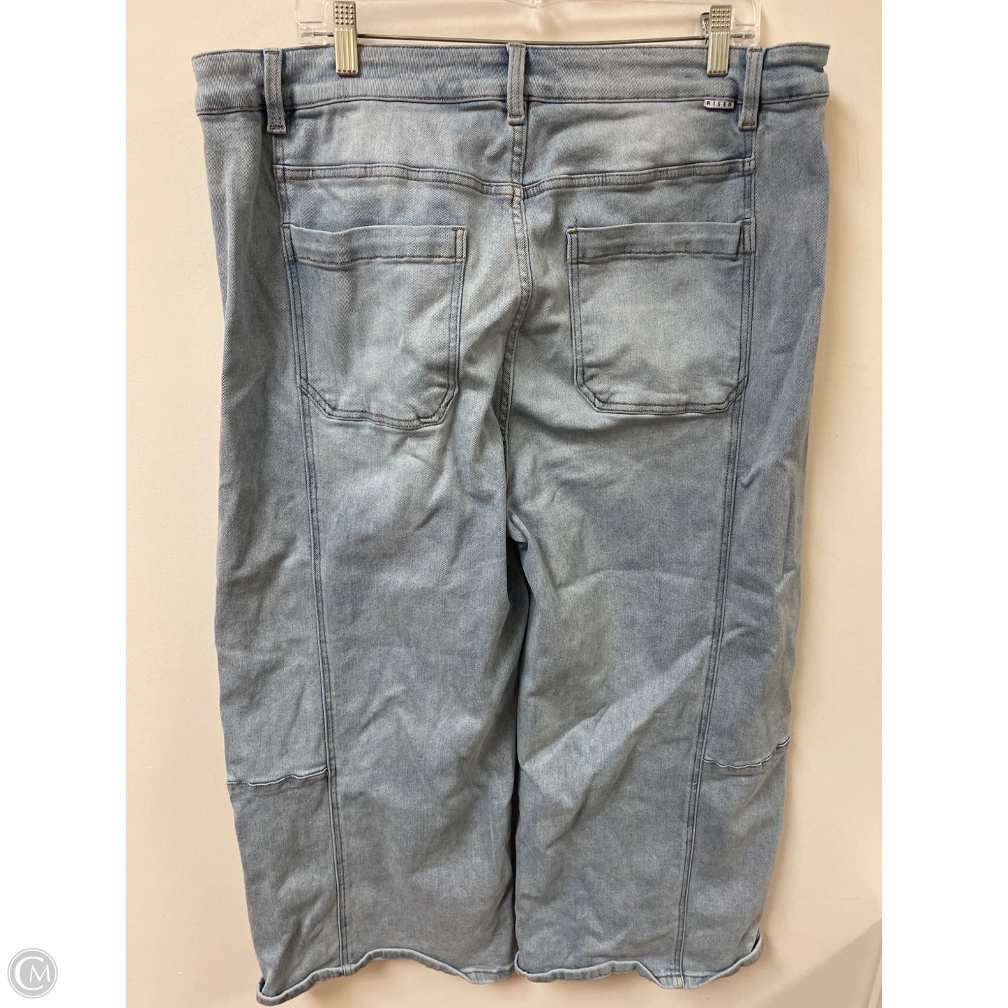 Jeans Wide Leg By Risen In Blue Denim, Size: 22