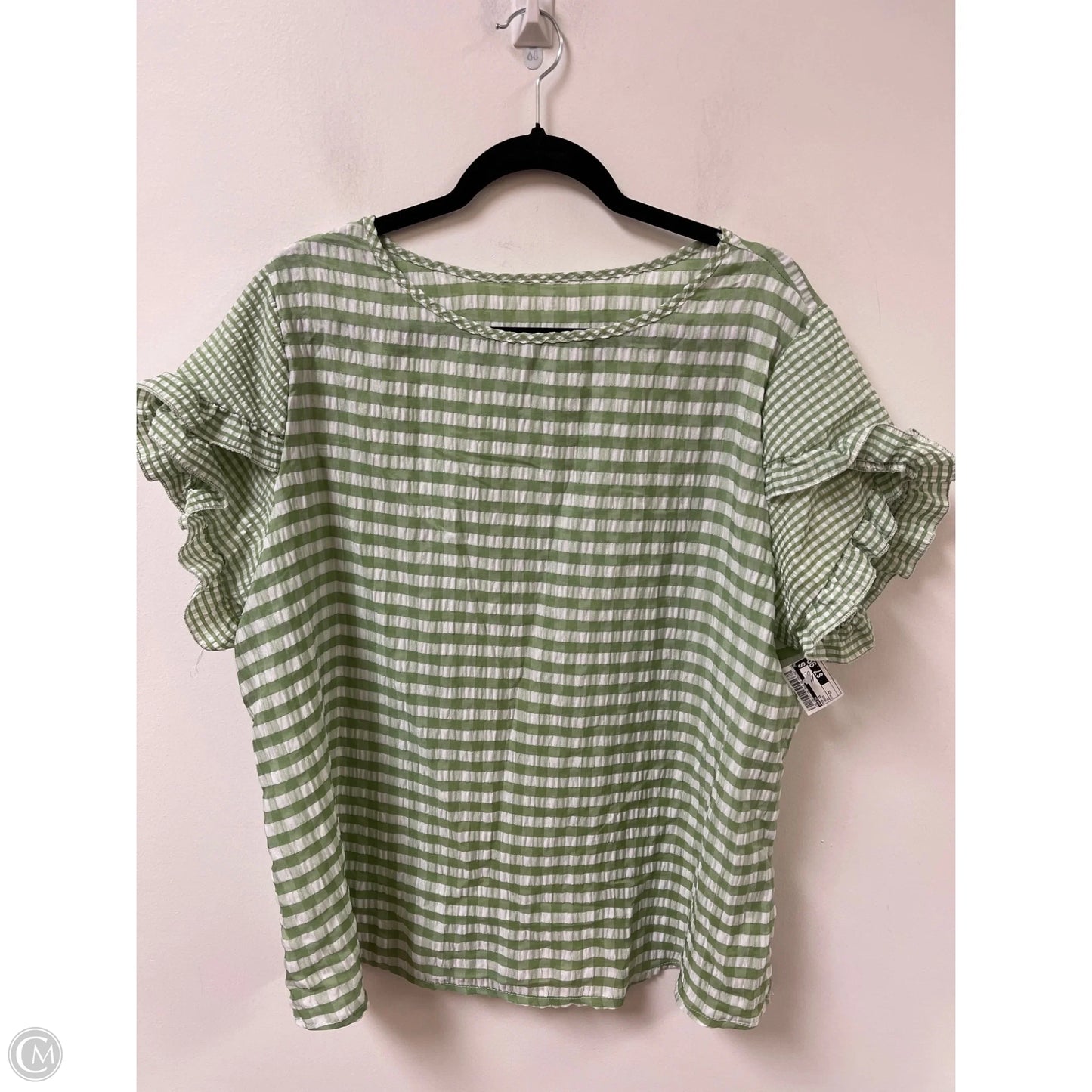 Top Short Sleeve By Shein In Green, Size: 2x