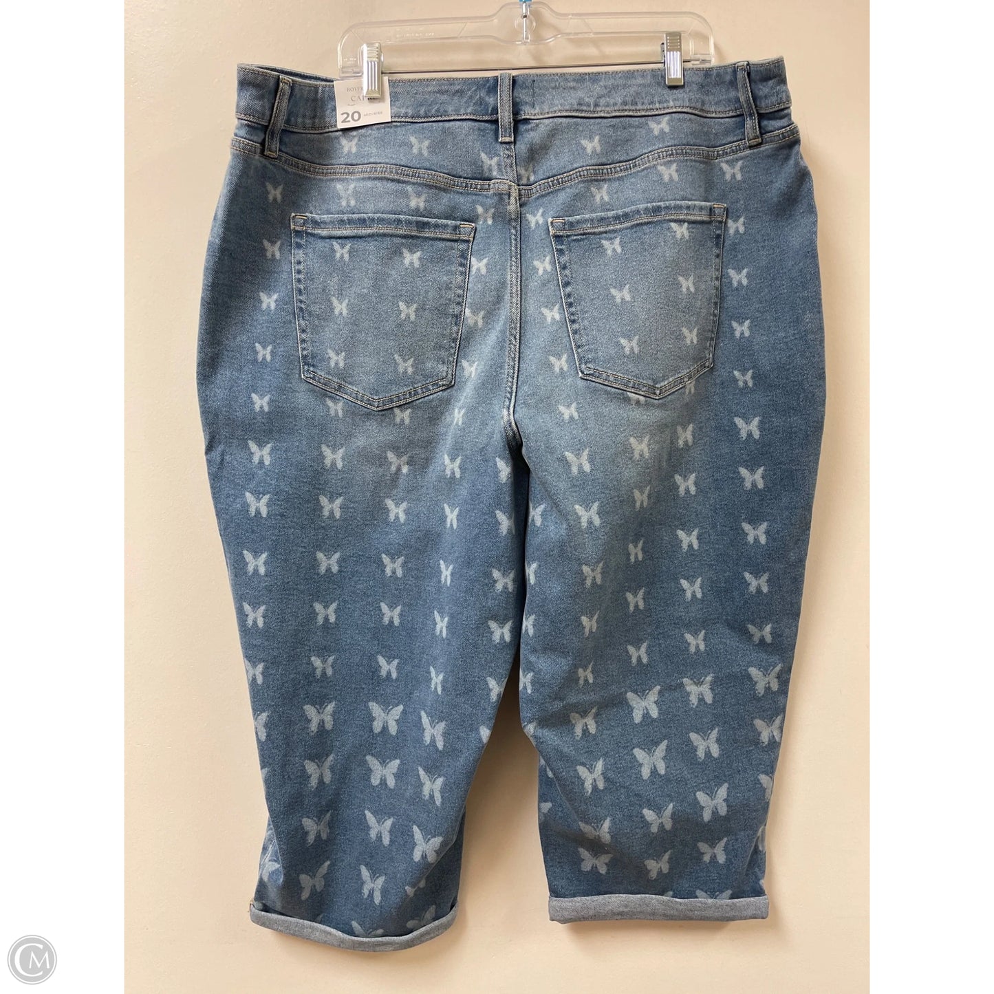 Jeans Cropped By Lane Bryant In Blue Denim, Size: 20