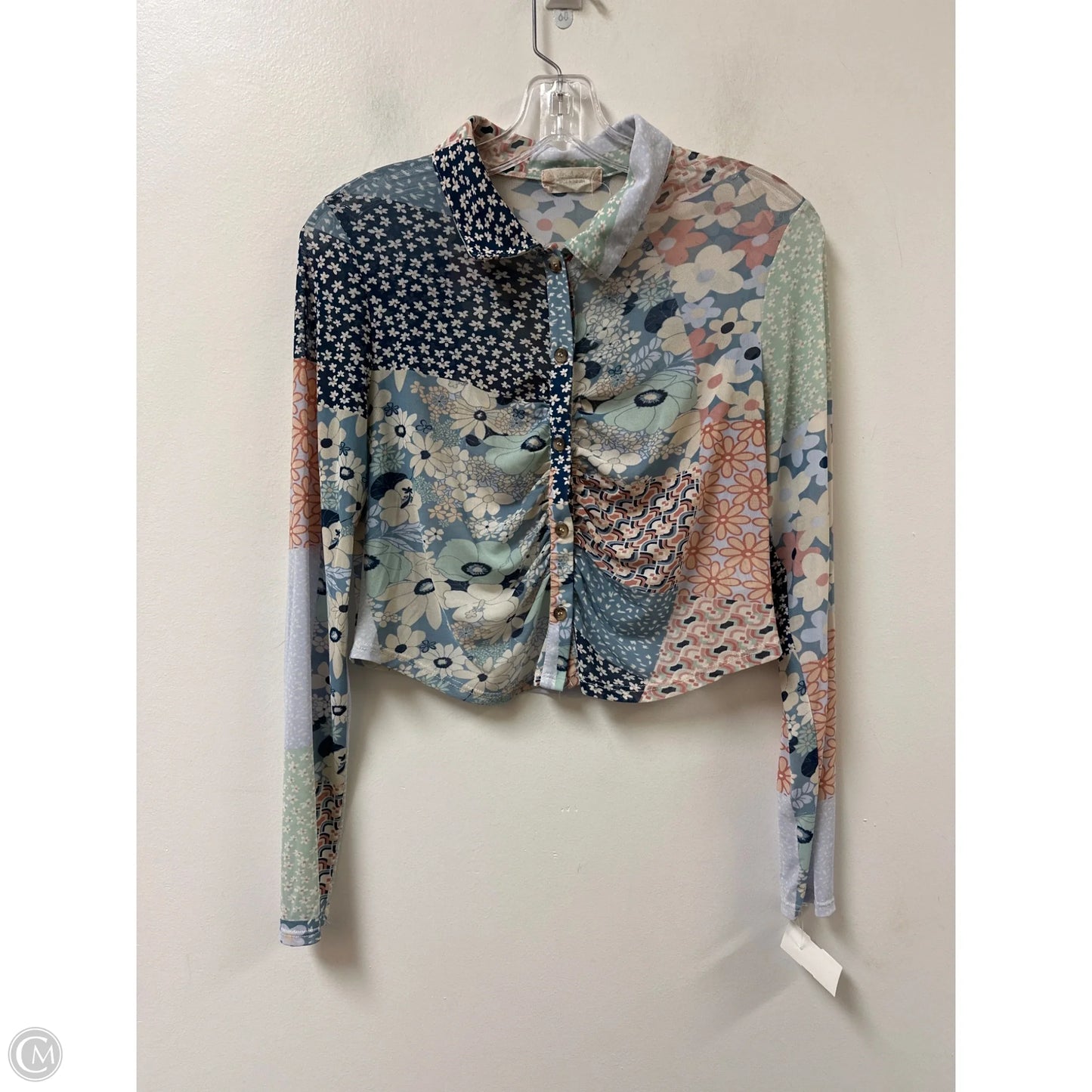 Blouse Long Sleeve By Altard State In Multi-colored, Size: L