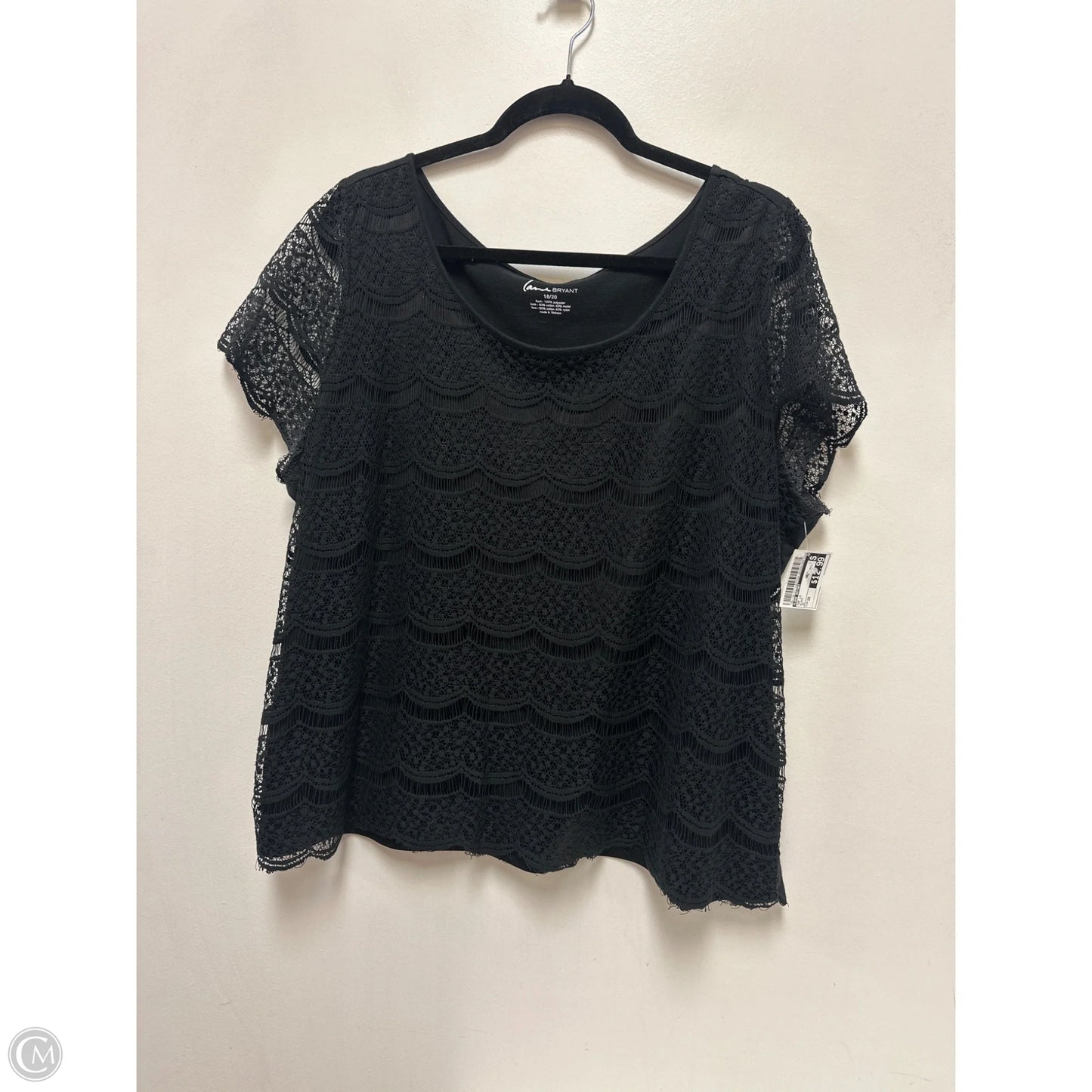 Top Long Sleeve By Lane Bryant In Black, Size: 2x