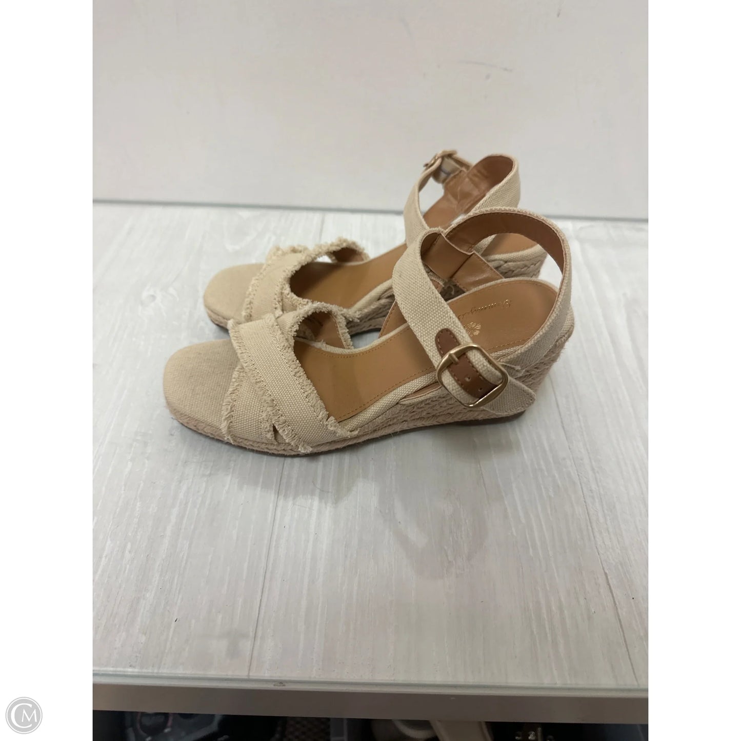 Sandals Heels Wedge By Tommy Bahama In Cream, Size: 7