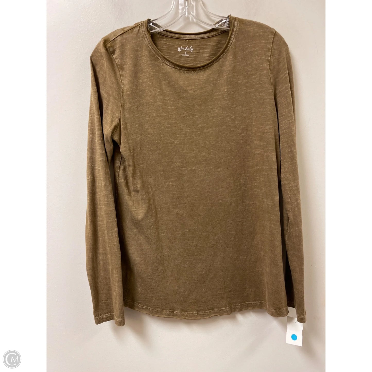 Top Long Sleeve Basic By Wonderly In Brown, Size: S