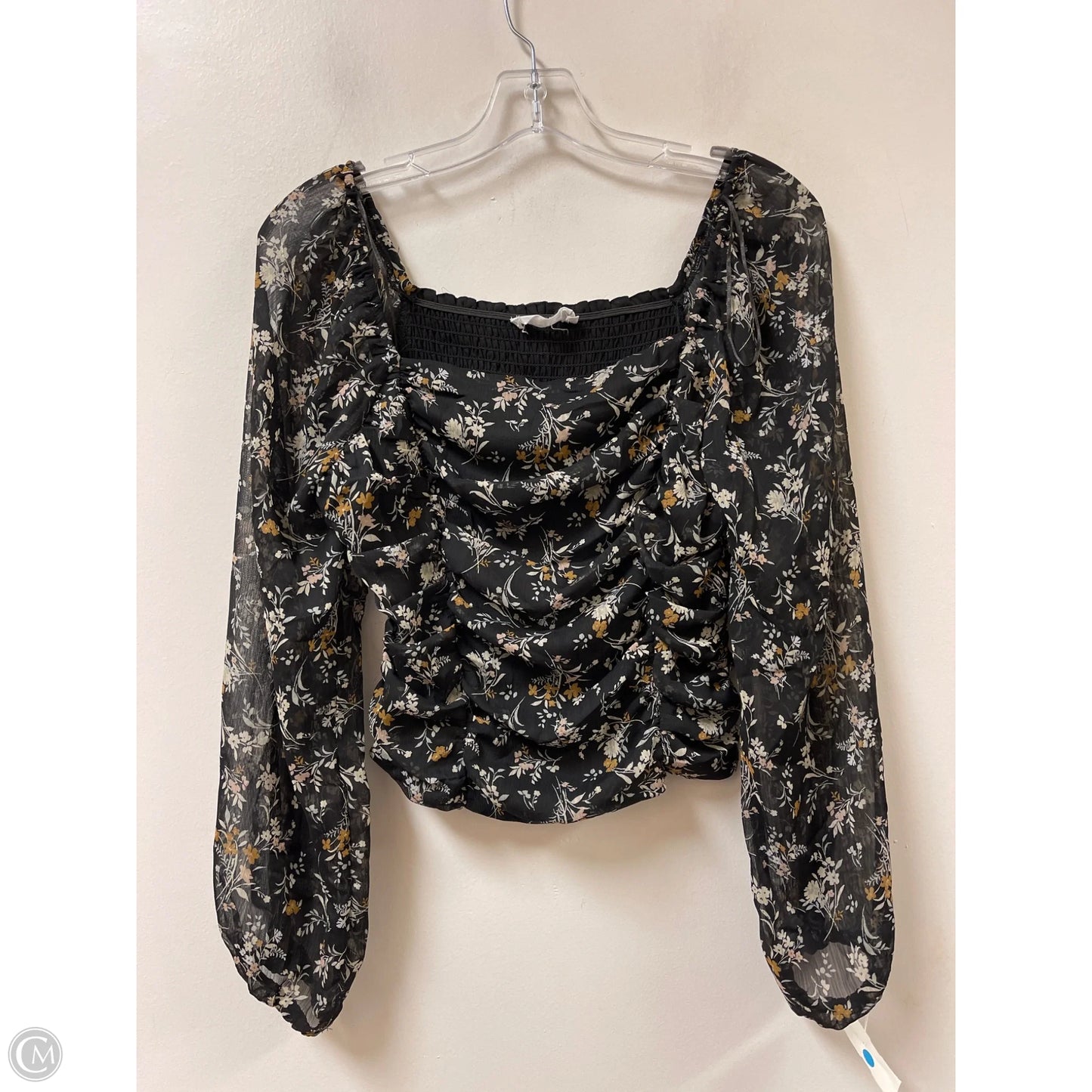 Top Long Sleeve By Clothes Mentor In Black, Size: M