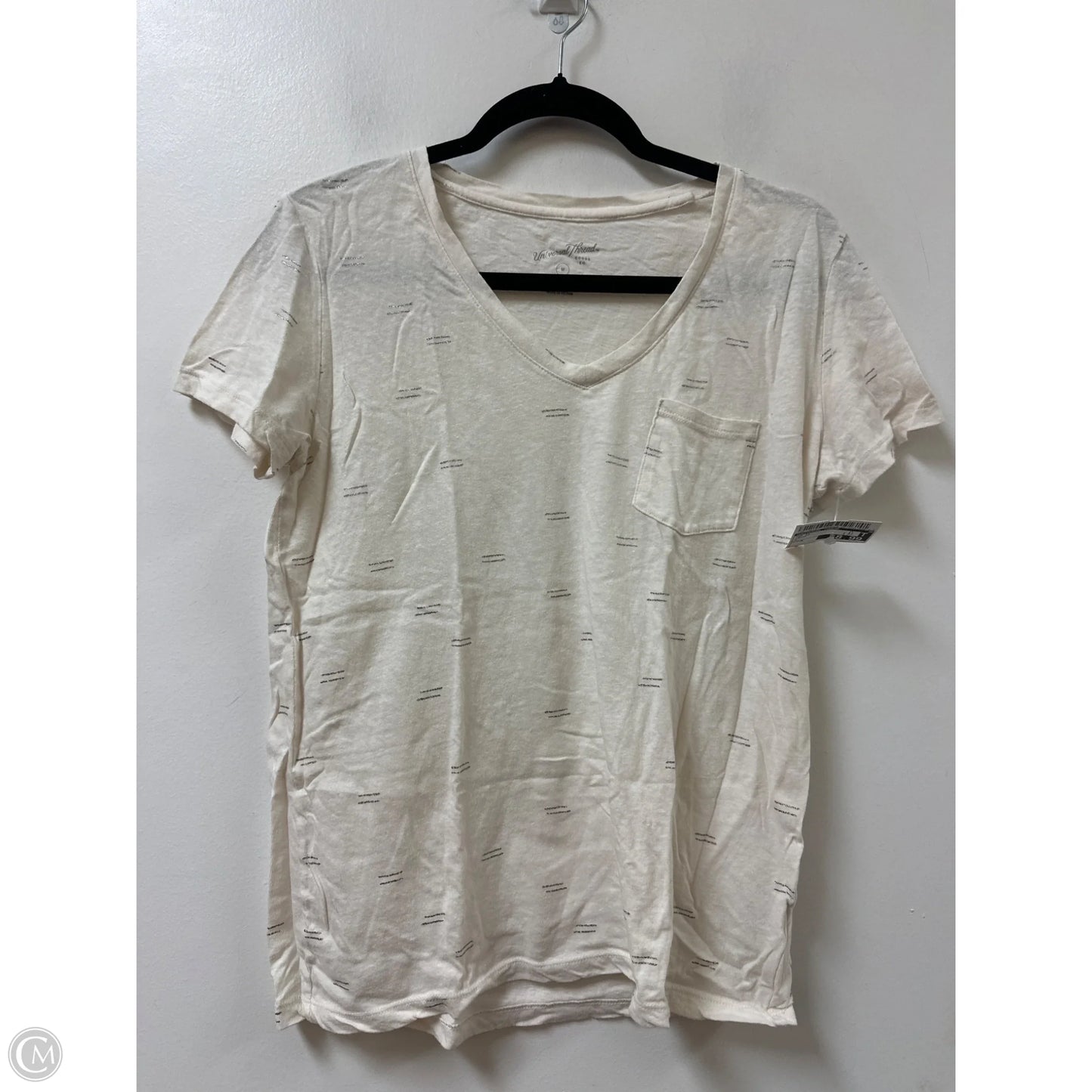 Top Short Sleeve By Universal Thread In Cream, Size: M
