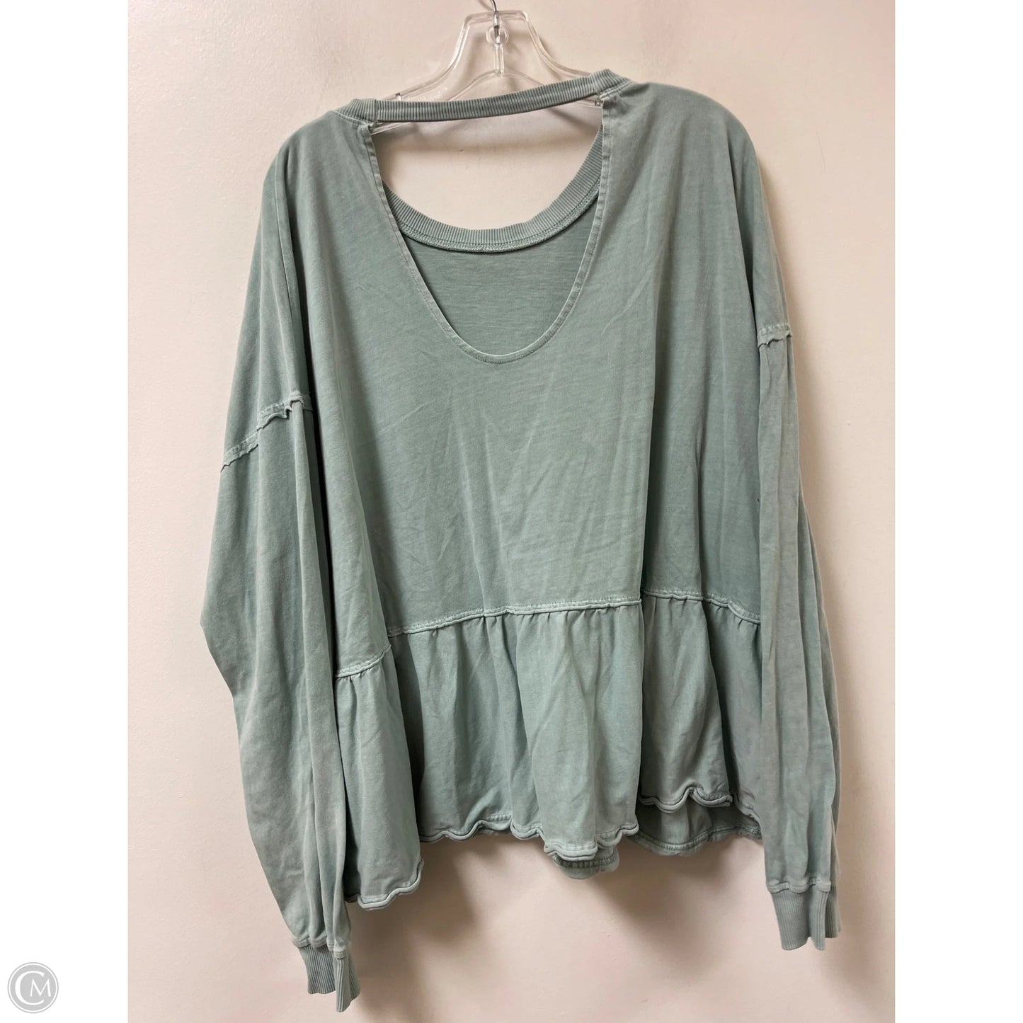 Top Long Sleeve By Easel In Green, Size: M
