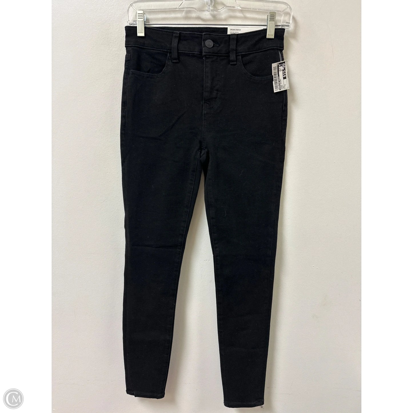 Jeans Skinny By American Eagle In Black, Size: 0