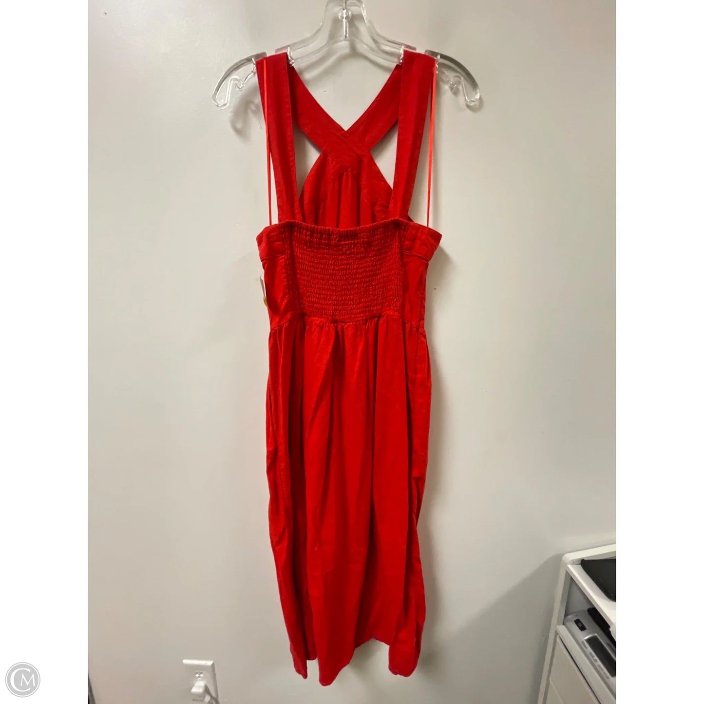 Dress Casual Midi By A New Day In Red, Size: M