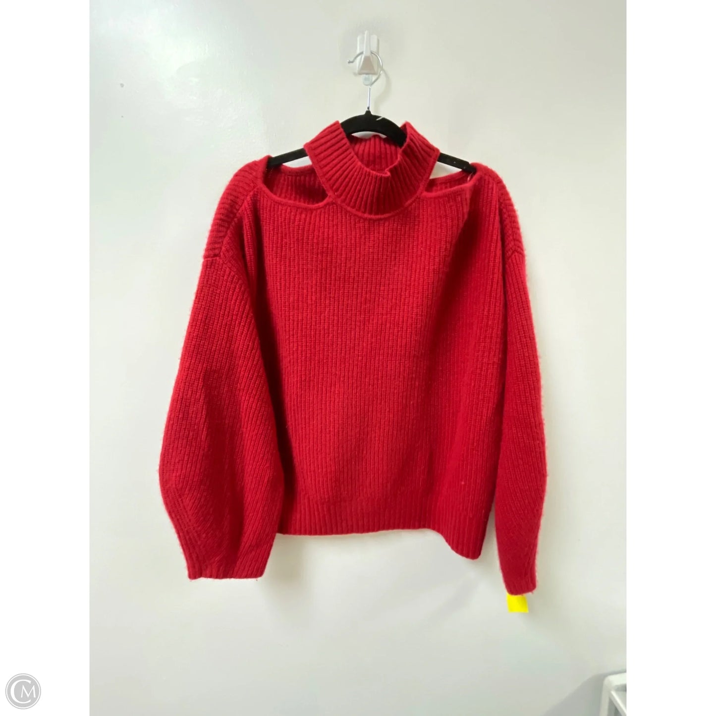 Sweater Cashmere By Clothes Mentor In Red, Size: L