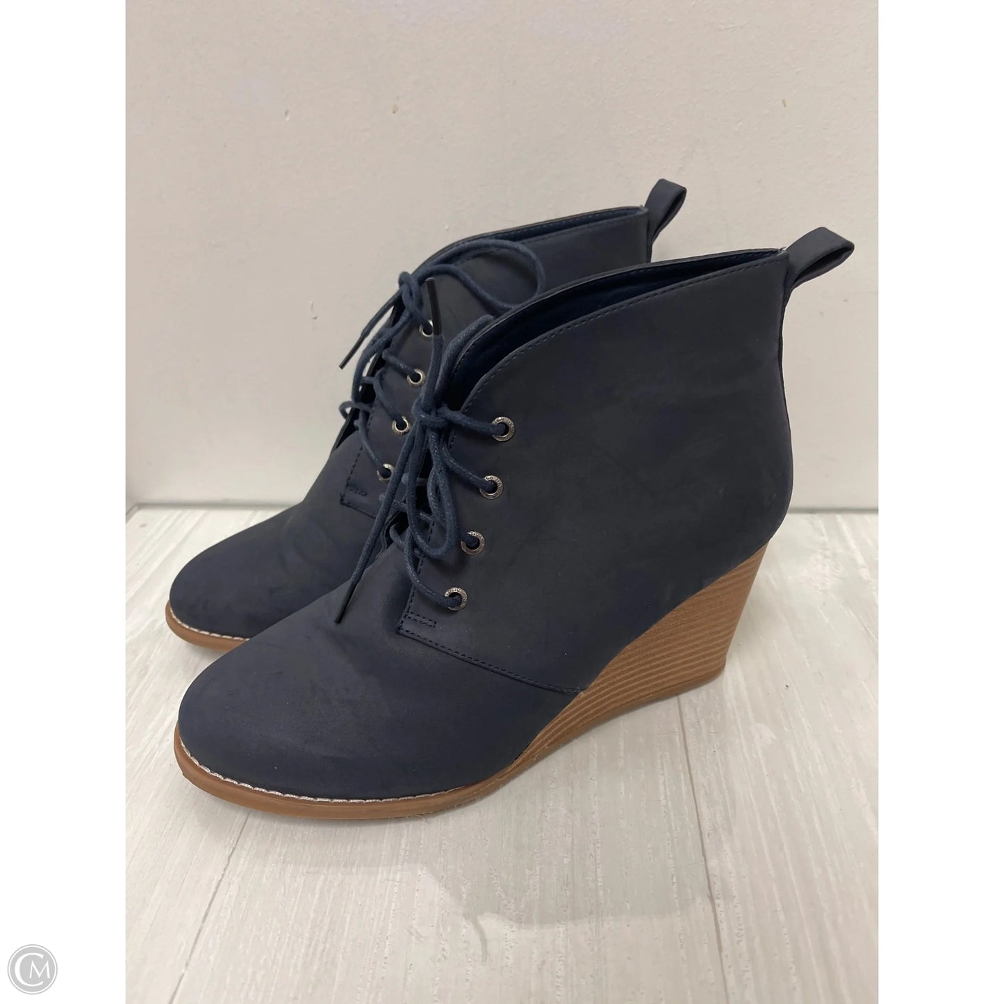 Boots Ankle Heels By Nautica In Navy, Size: 10