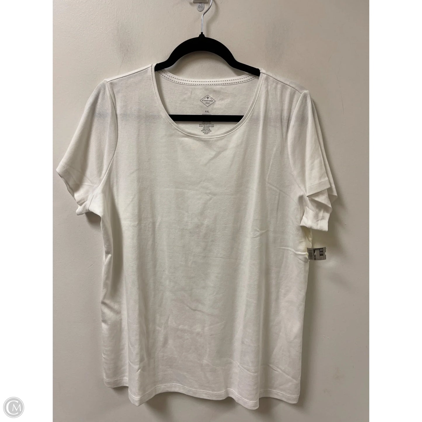 Top Short Sleeve By St Johns Bay In White, Size: 1x