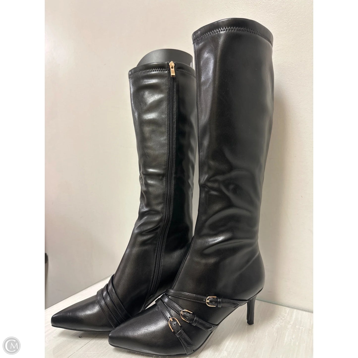 Boots Knee Heels By Cmb In Black