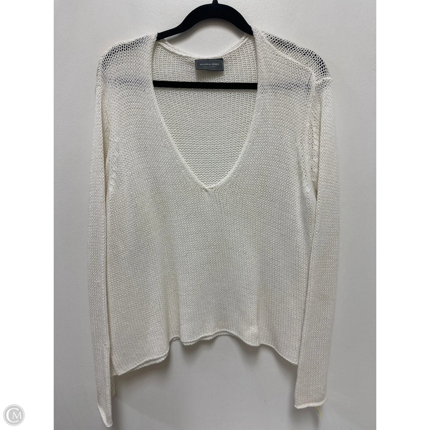 Sweater By Wooden Ships In Cream, Size: Osfm