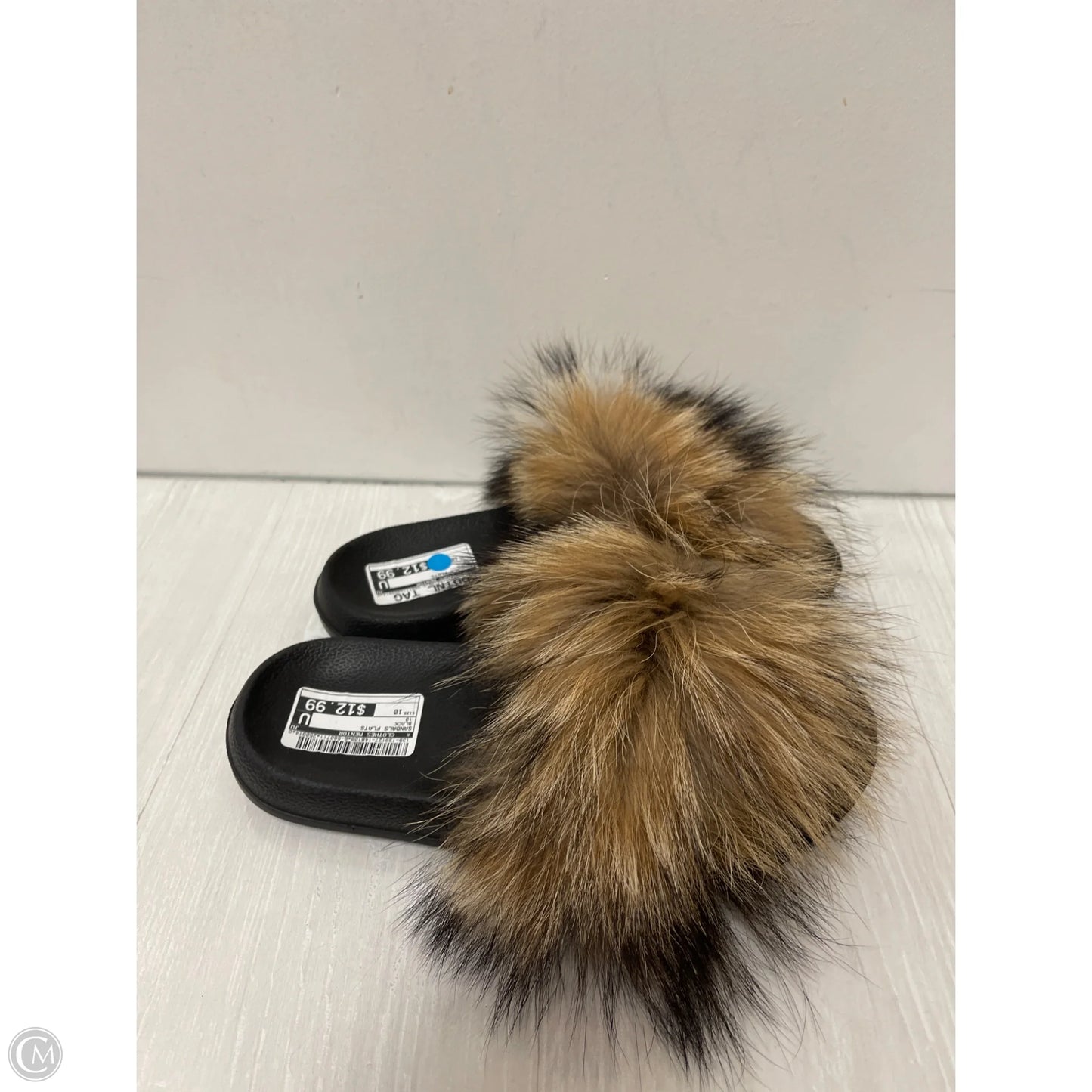 Sandals Flats By Clothes Mentor In Black, Size: 10