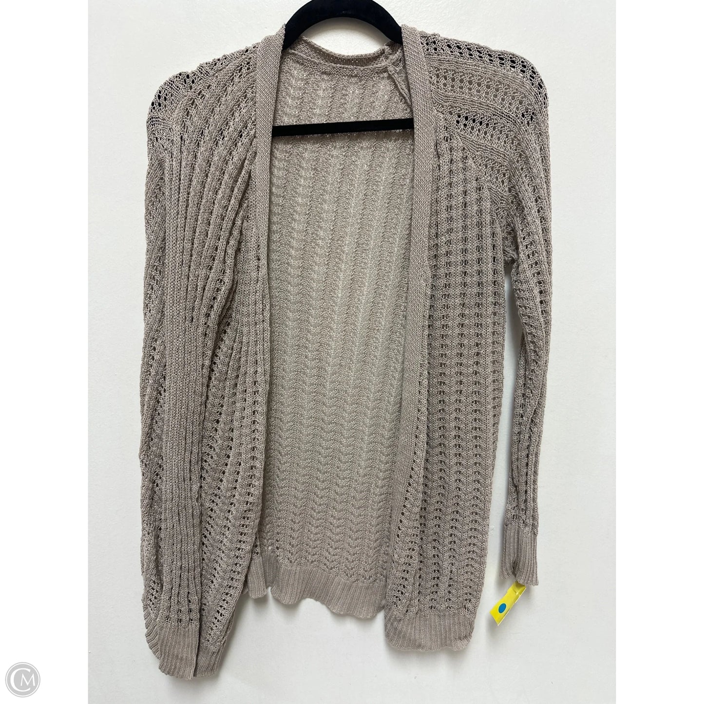 Sweater Cardigan By Clothes Mentor In Tan, Size: L