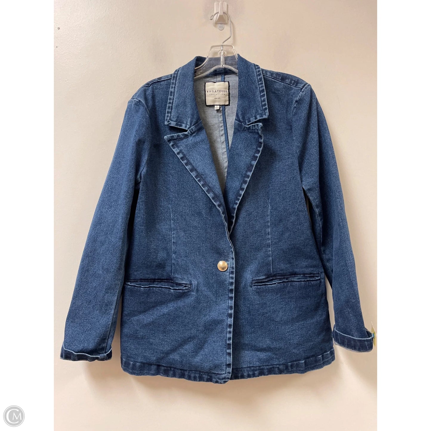 Blazer By Bagatelle In Blue Denim, Size: L
