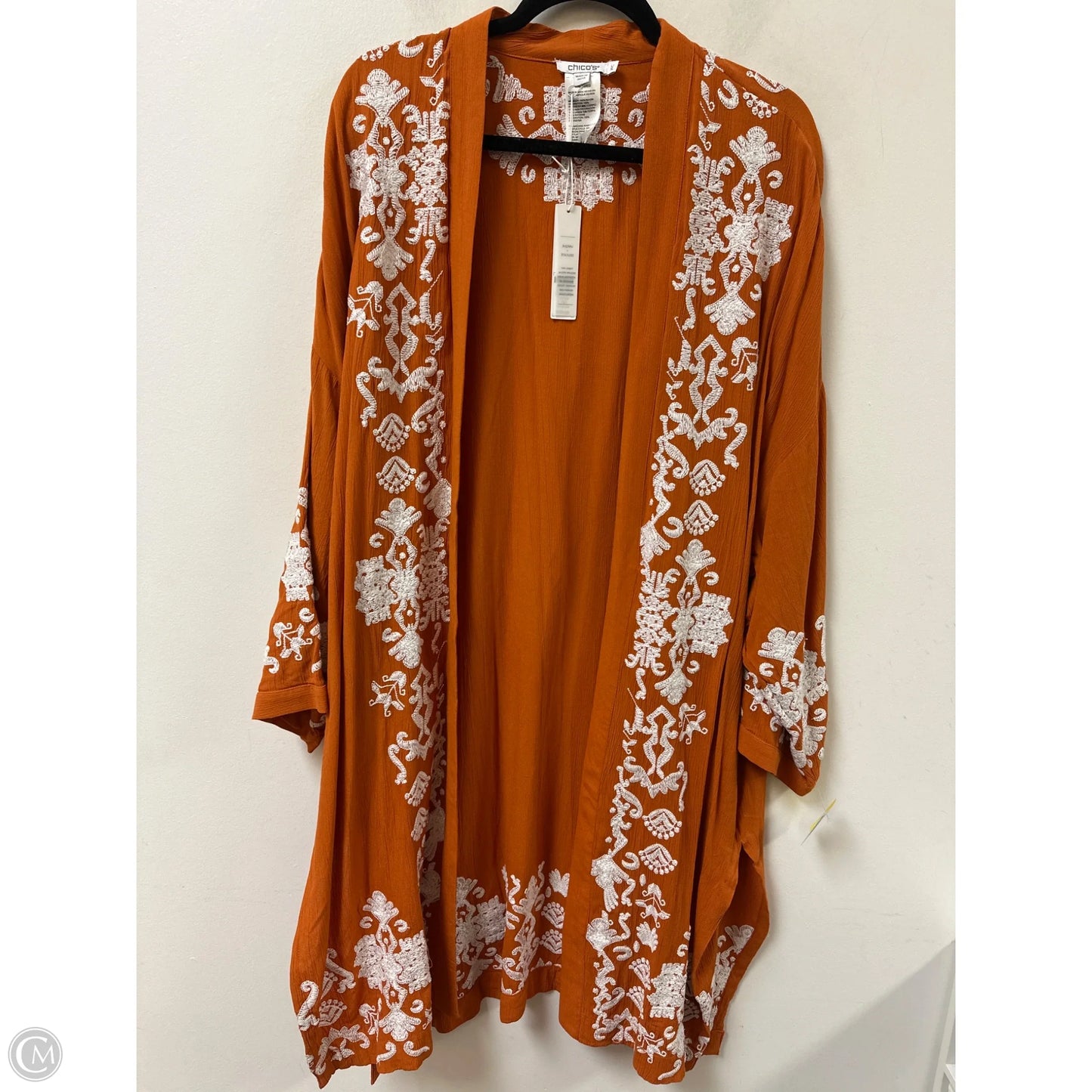 Kimono By Chicos In Orange, Size: Xl