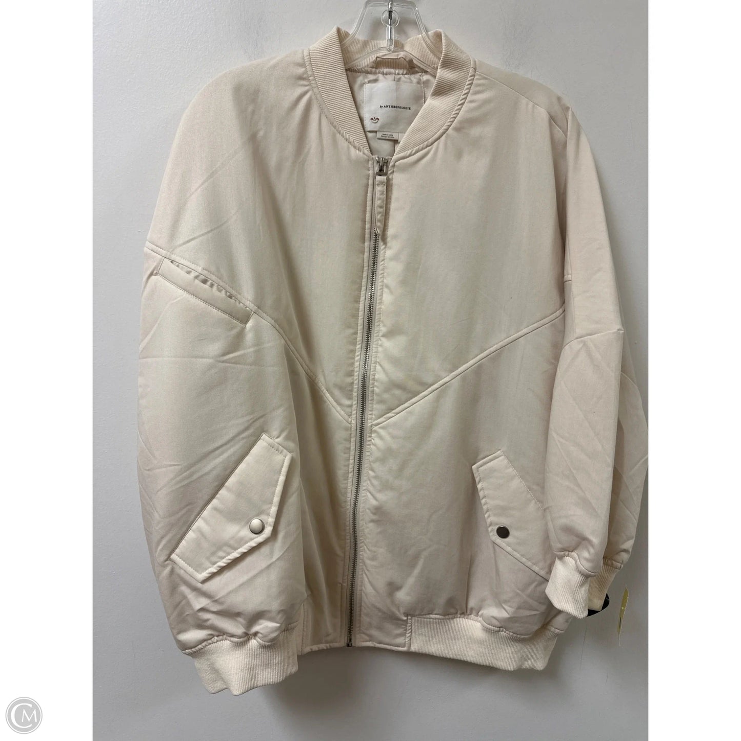 Jacket Moto By Anthropologie In Cream, Size: Sp