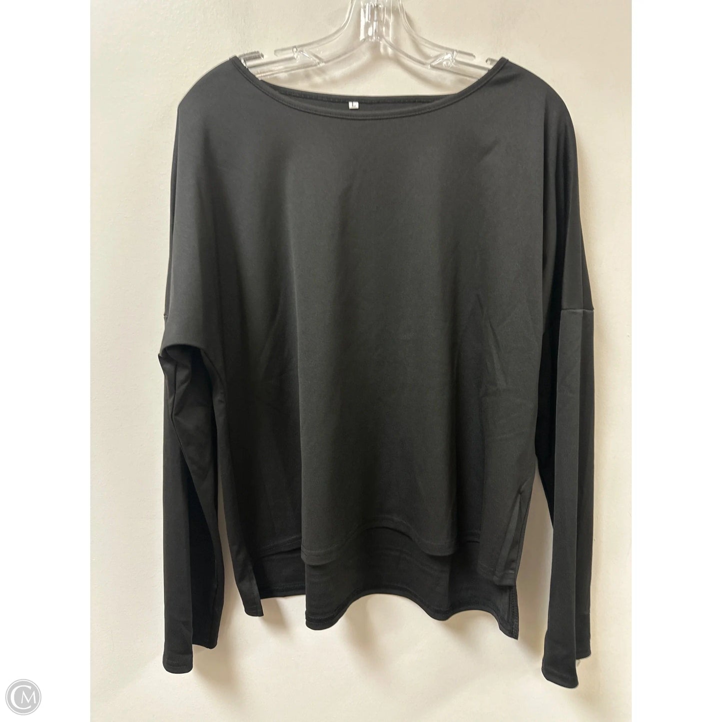 Top Long Sleeve Basic By Clothes Mentor In Black, Size: L