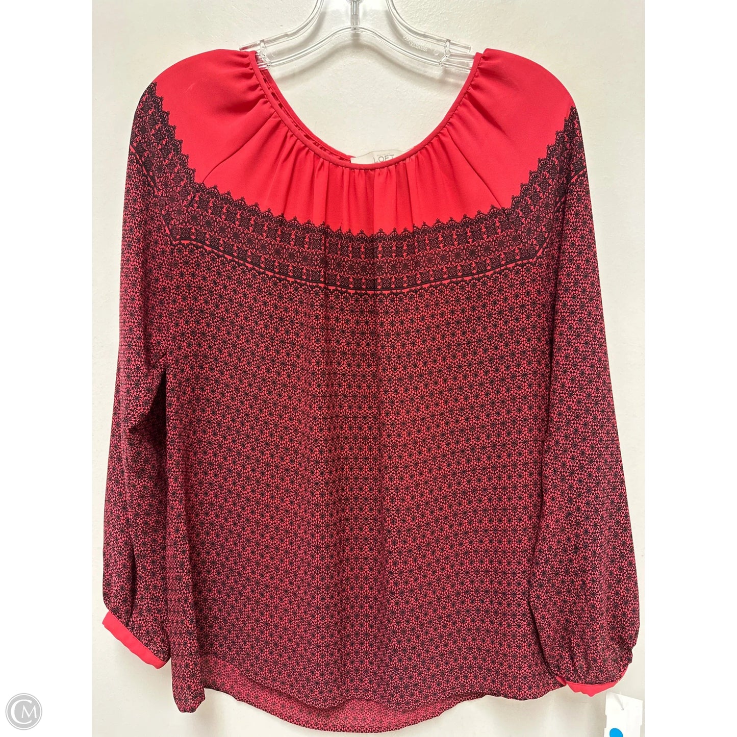 Top Long Sleeve By Loft In Red, Size: M
