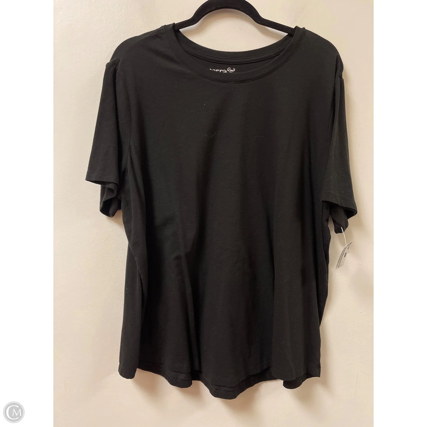 Top Short Sleeve Basic By Terra & Sky In Black, Size: 2x