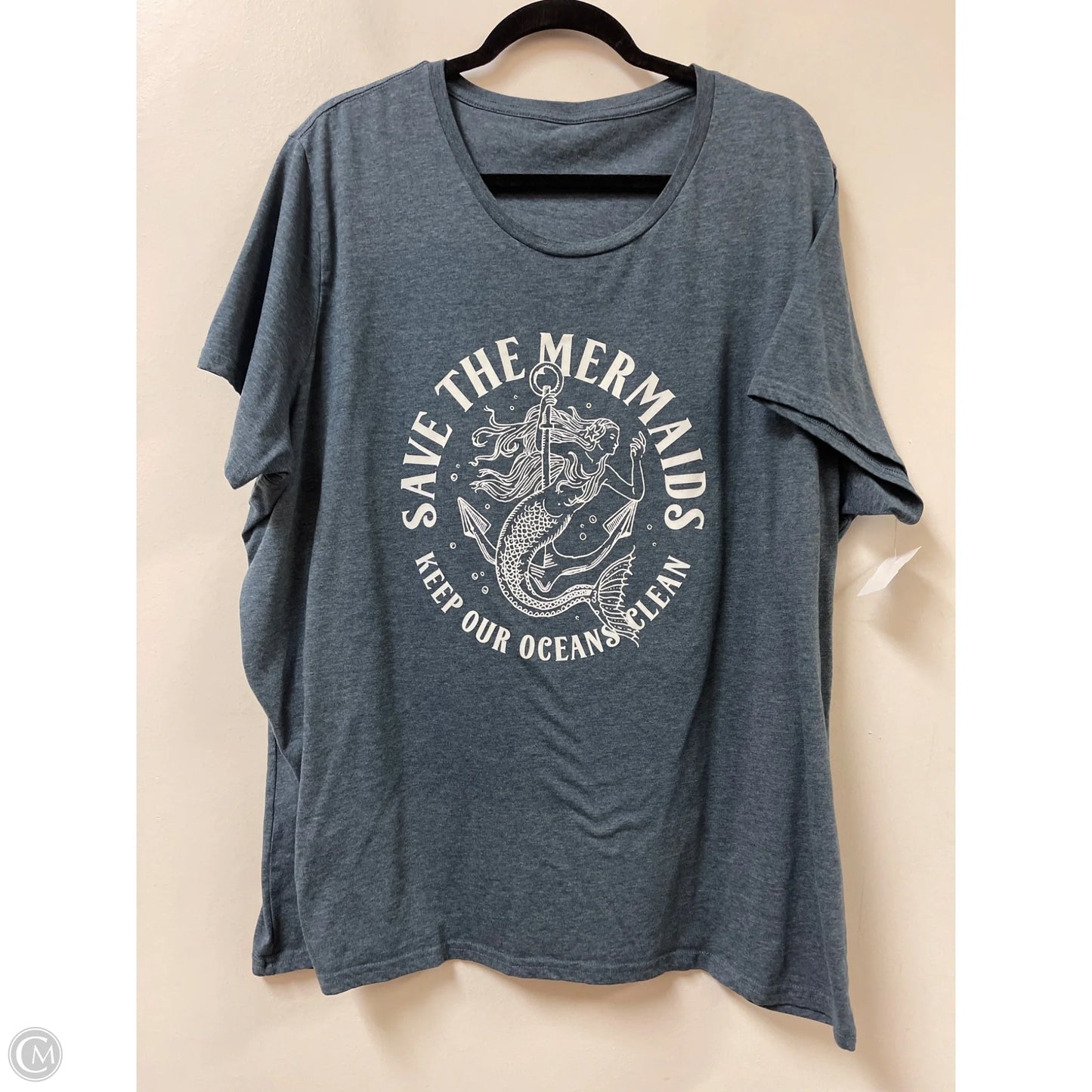 Top Short Sleeve By Clothes Mentor In Navy, Size: 2x