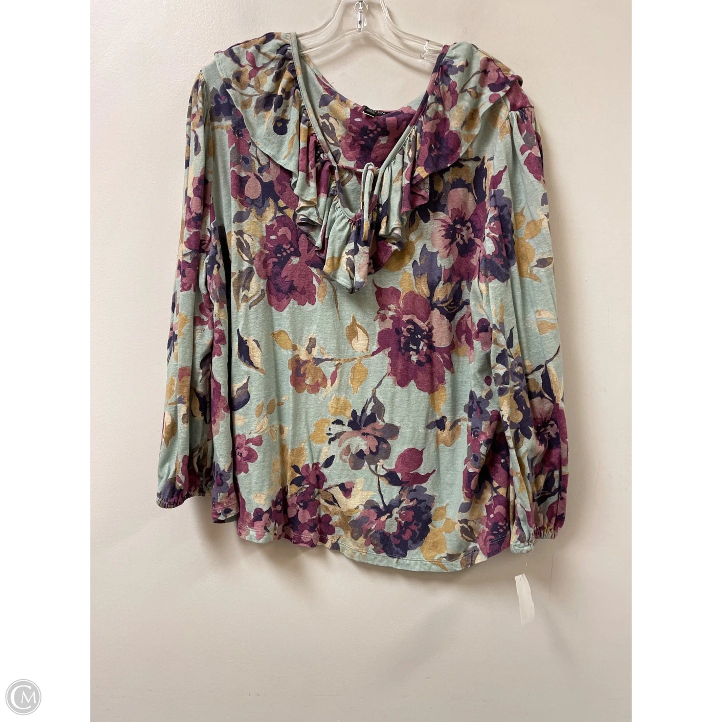 Top Long Sleeve By Ralph Lauren In Floral Print, Size: 3x