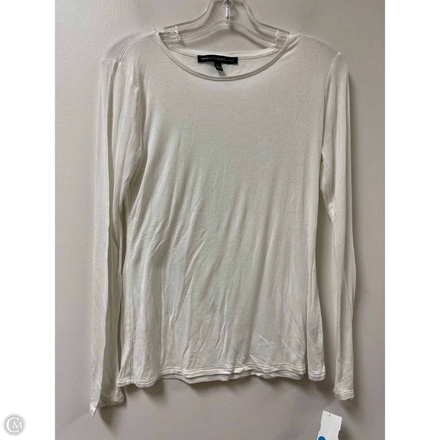 Top Long Sleeve Basic By White House Black Market In White, Size: S