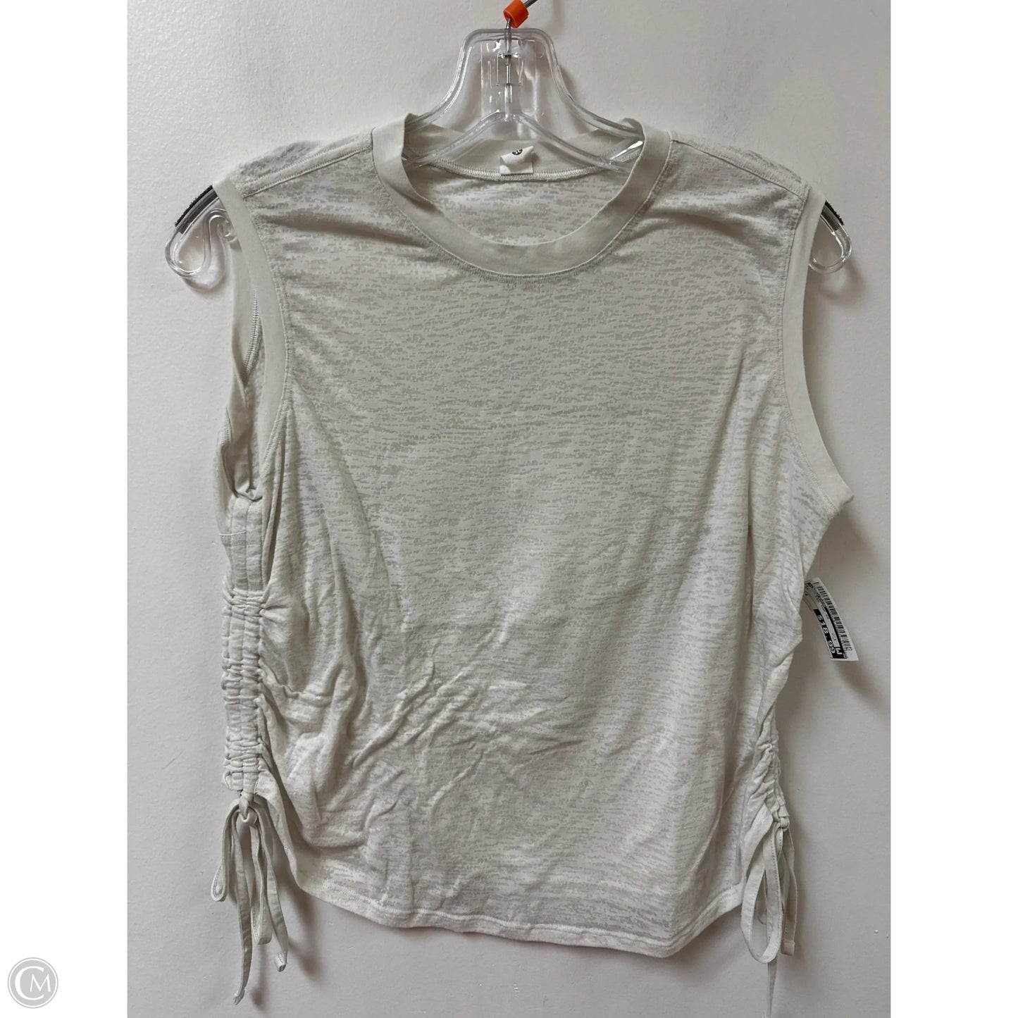 Athletic Top Short Sleeve By Lululemon In Cream, Size: 4