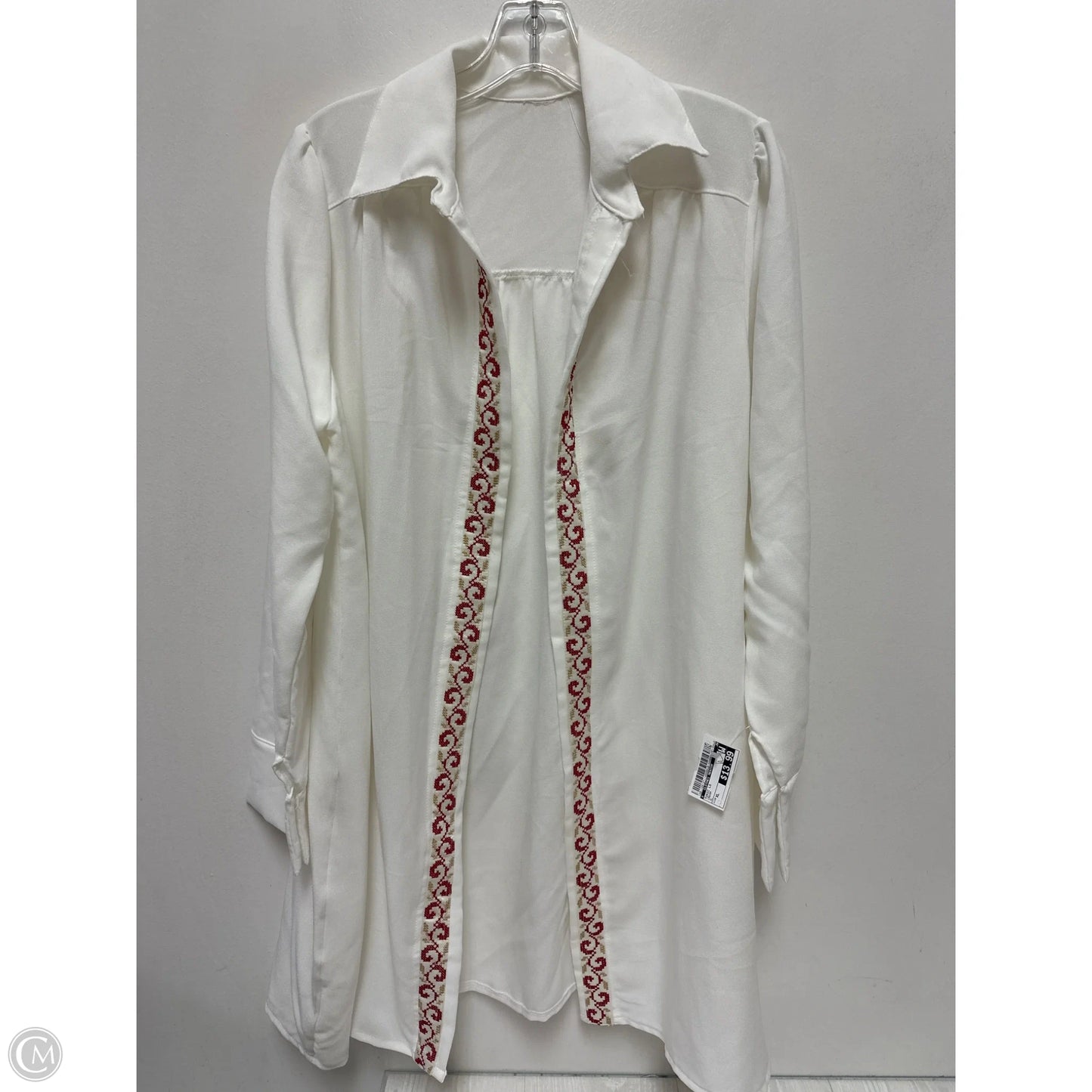 Tunic Long Sleeve By Clothes Mentor In Cream, Size: Xl