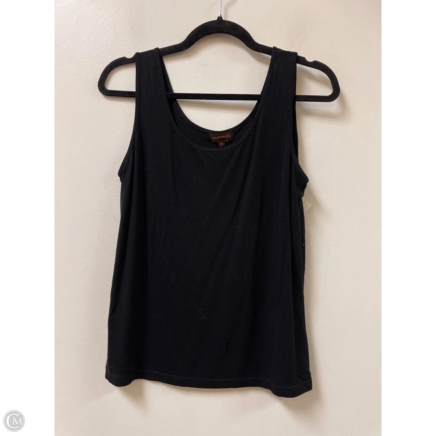 Top Sleeveless By Multiples In Black, Size: M