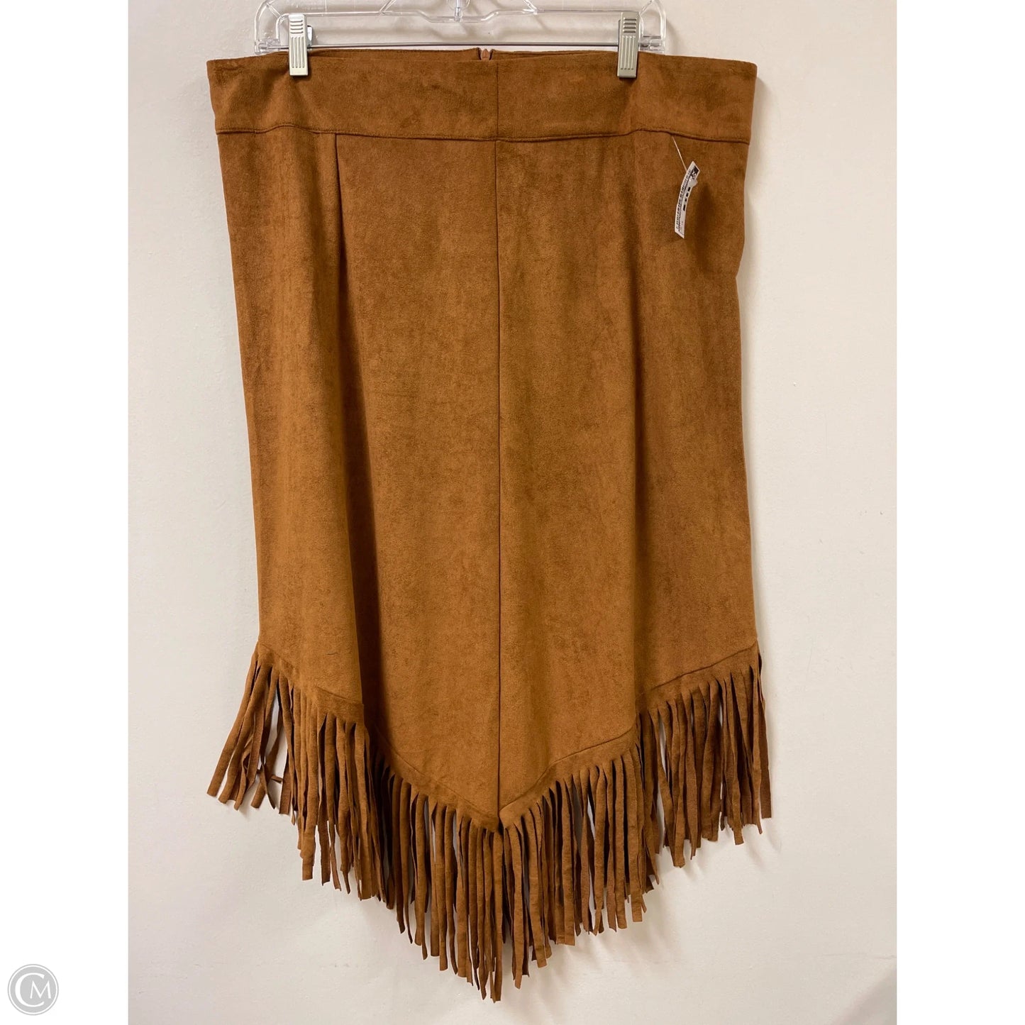 Skirt Midi By Clothes Mentor In Tan, Size: 16