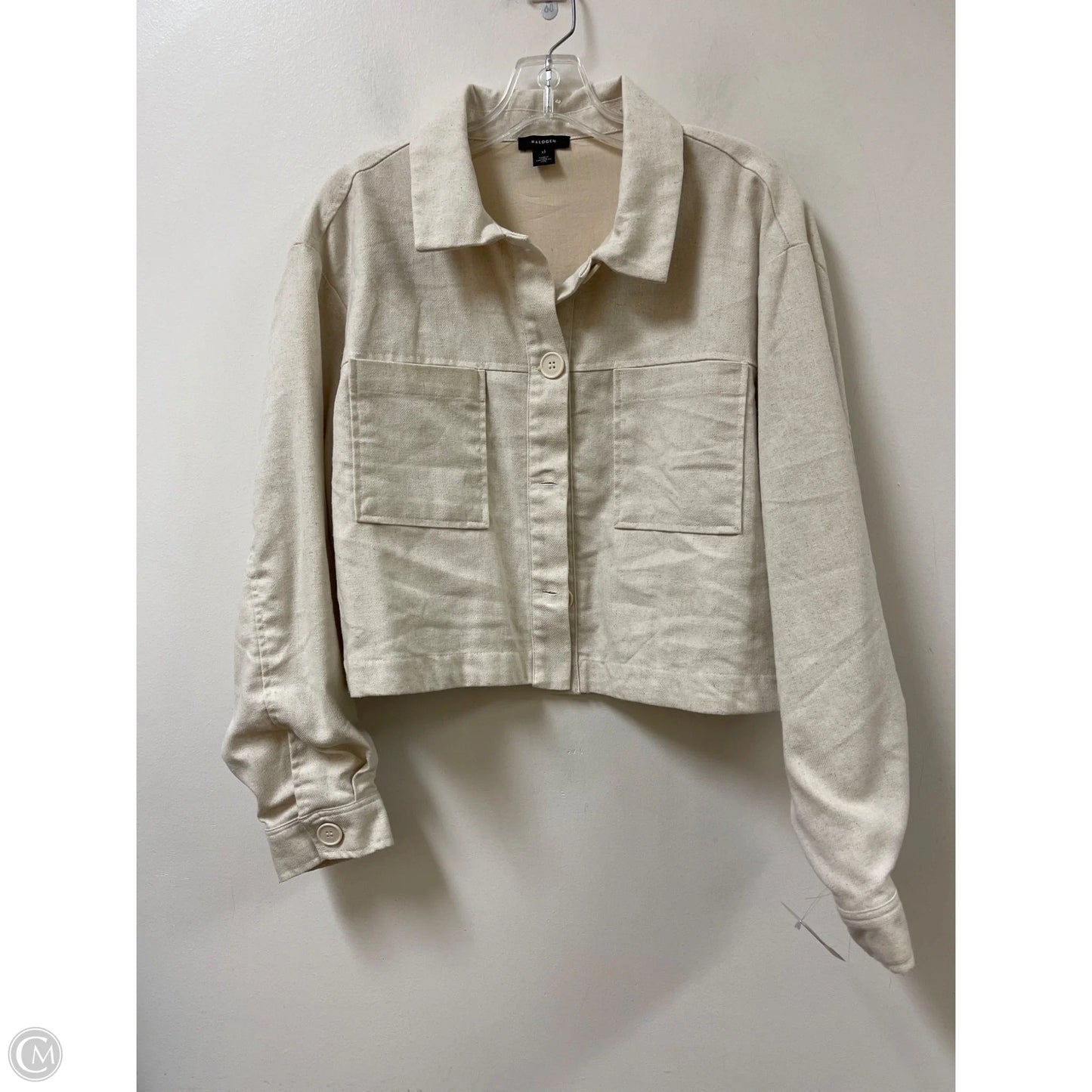 Jacket Moto By Halogen In Cream, Size: Xl