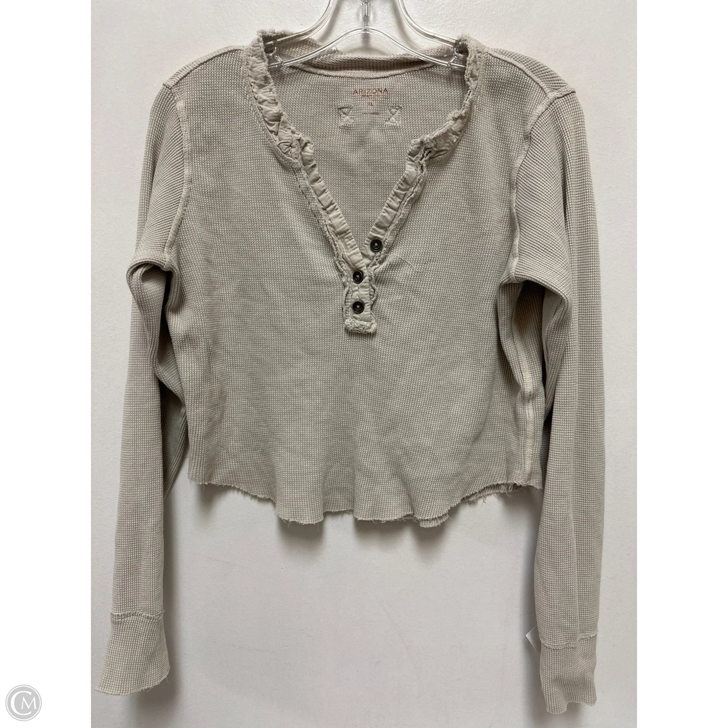 Top Long Sleeve By Arizona In Cream, Size: Xl