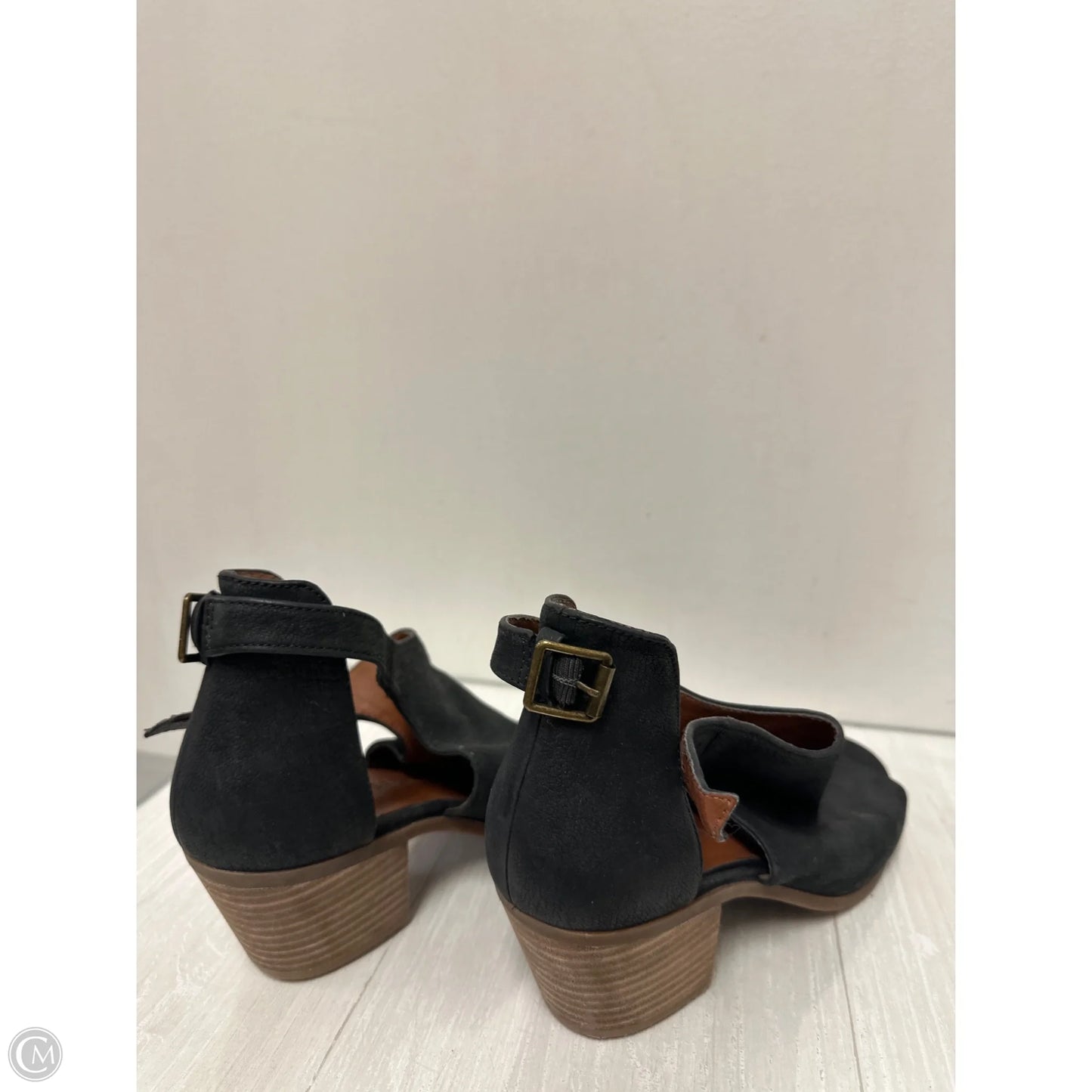 Sandals Heels Block By Lucky Brand In Black, Size: 8.5