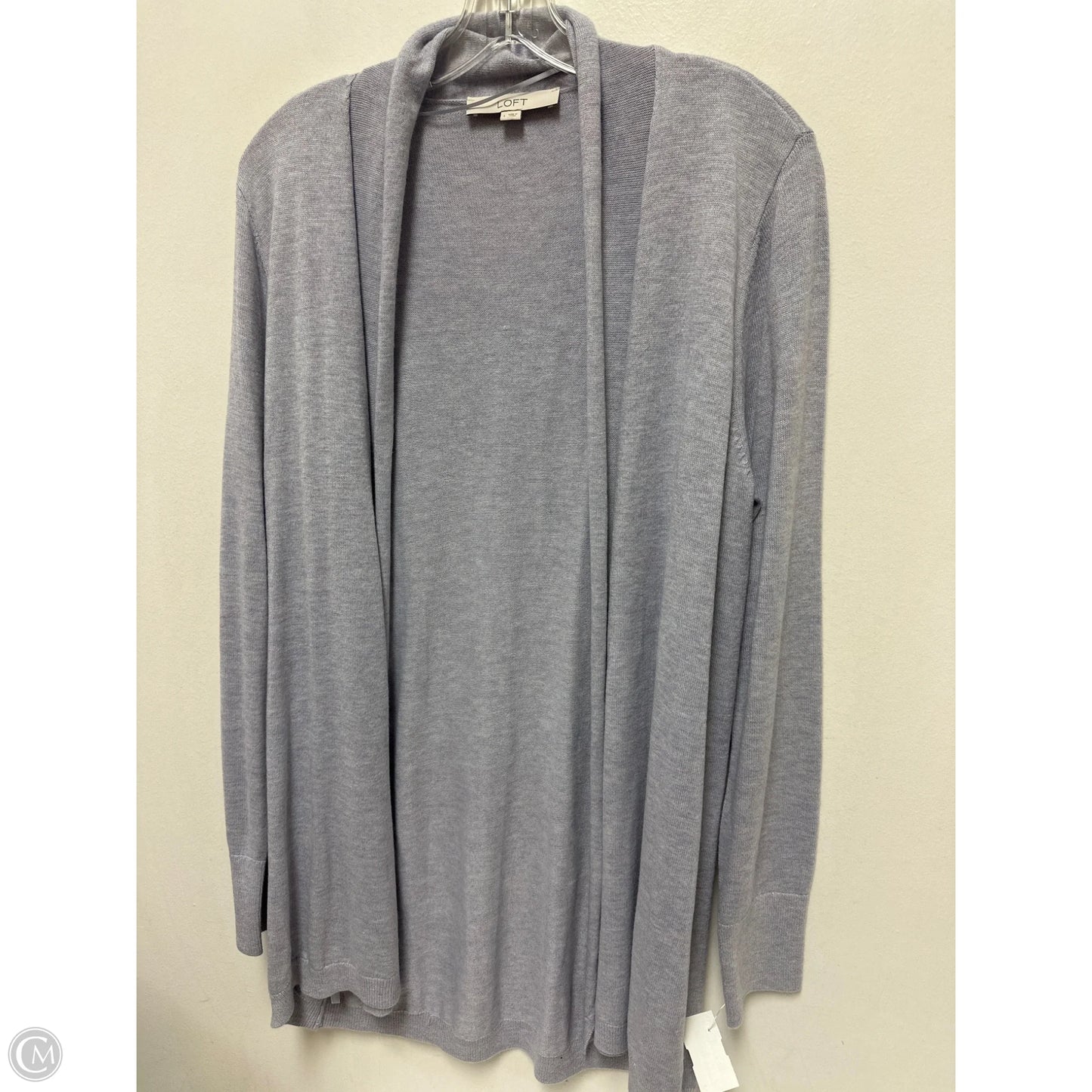 Sweater Cardigan By Loft In Purple, Size: L