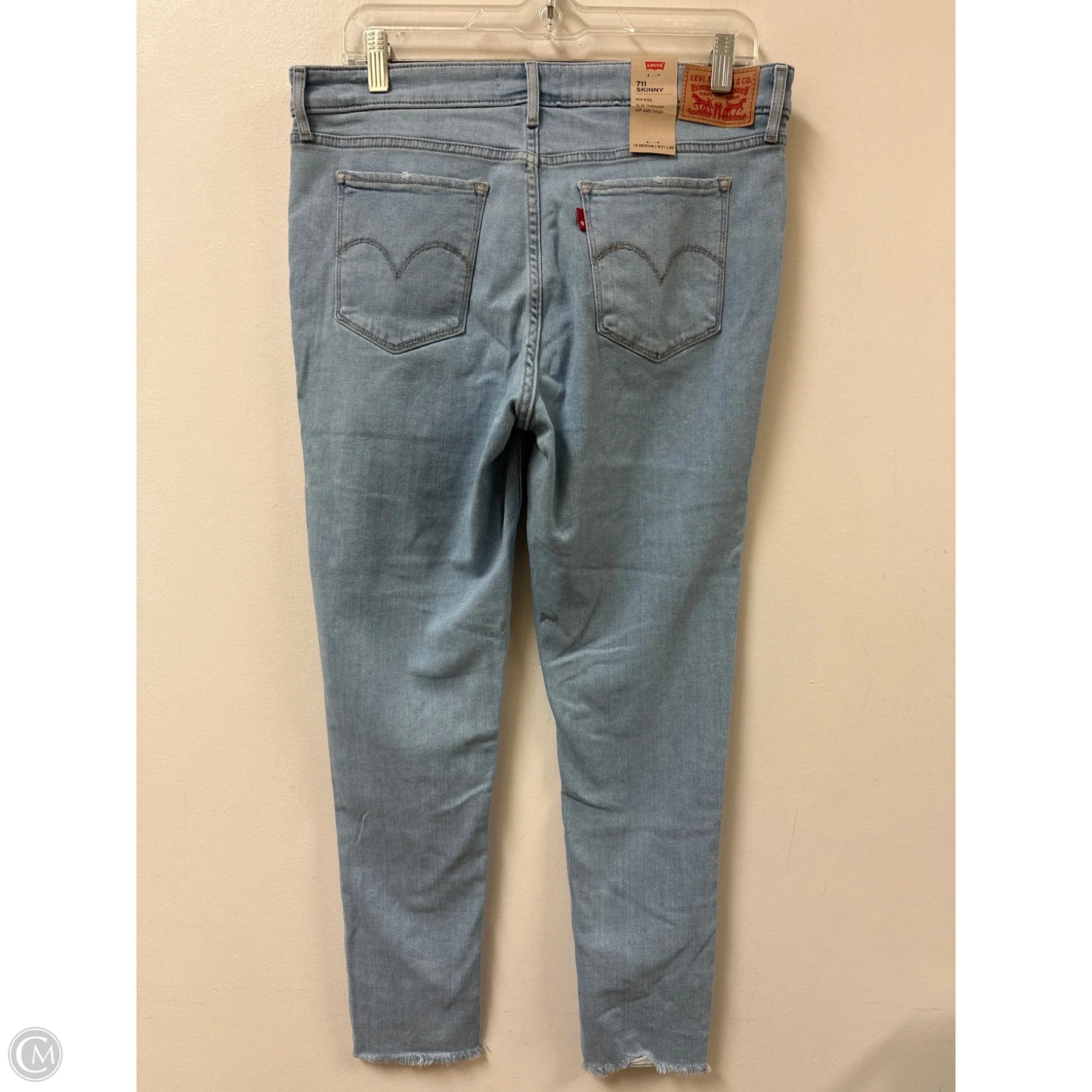 Jeans Skinny By Levis In Blue Denim, Size: 12