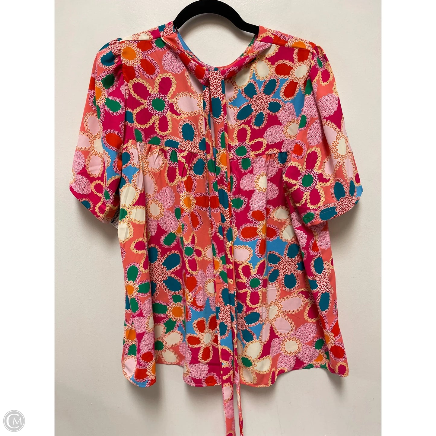 Top Short Sleeve By Clothes Mentor In Floral Print, Size: L
