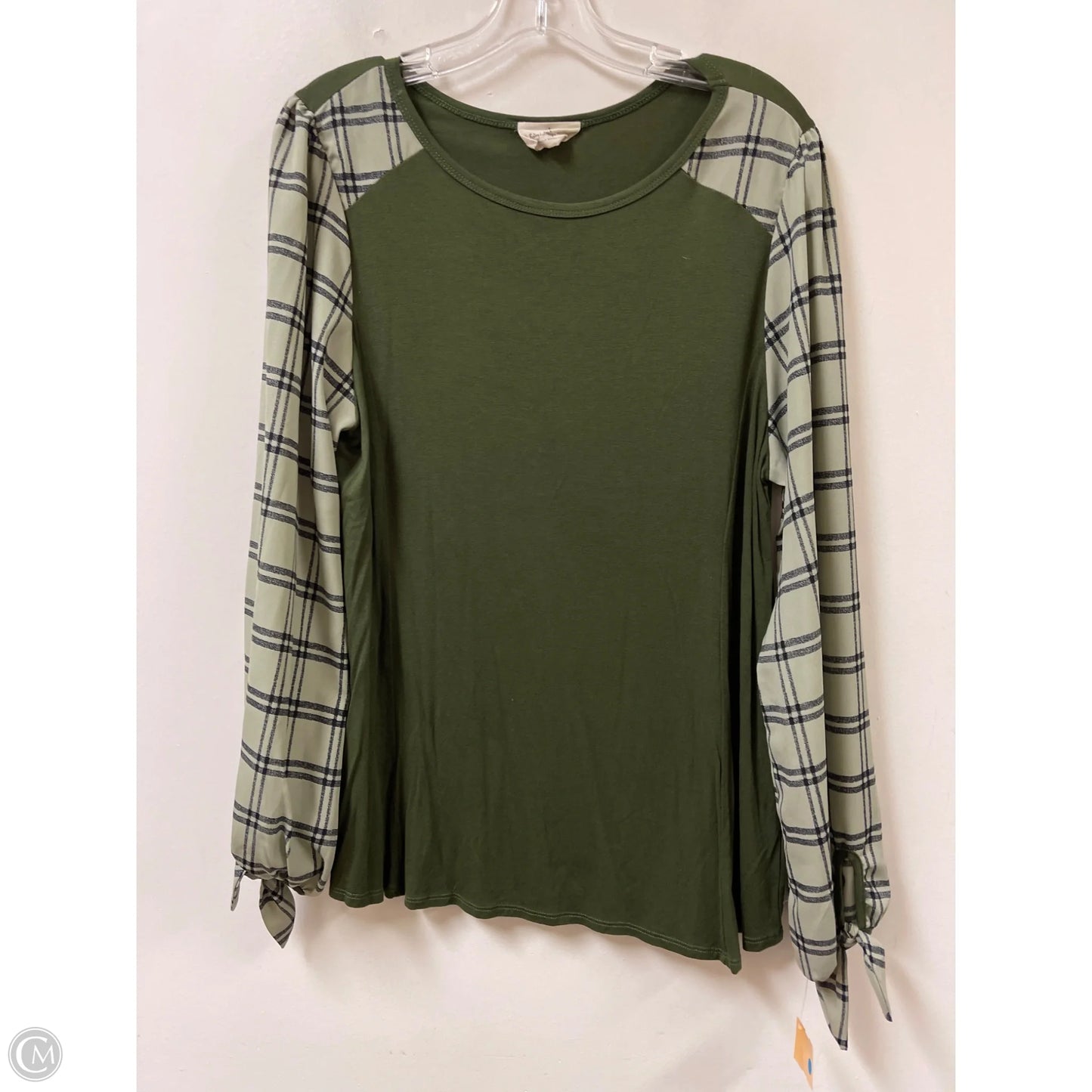Top Long Sleeve By Betseys Boutique Shop In Green, Size: Xl