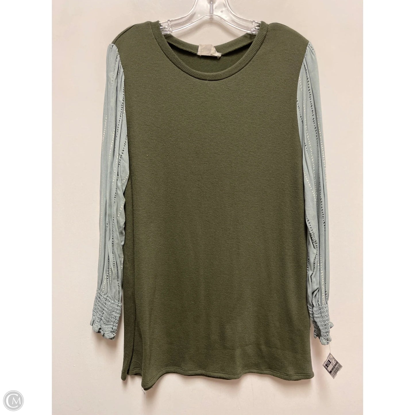 Top Long Sleeve By Betseys Boutique Shop In Green, Size: Xl