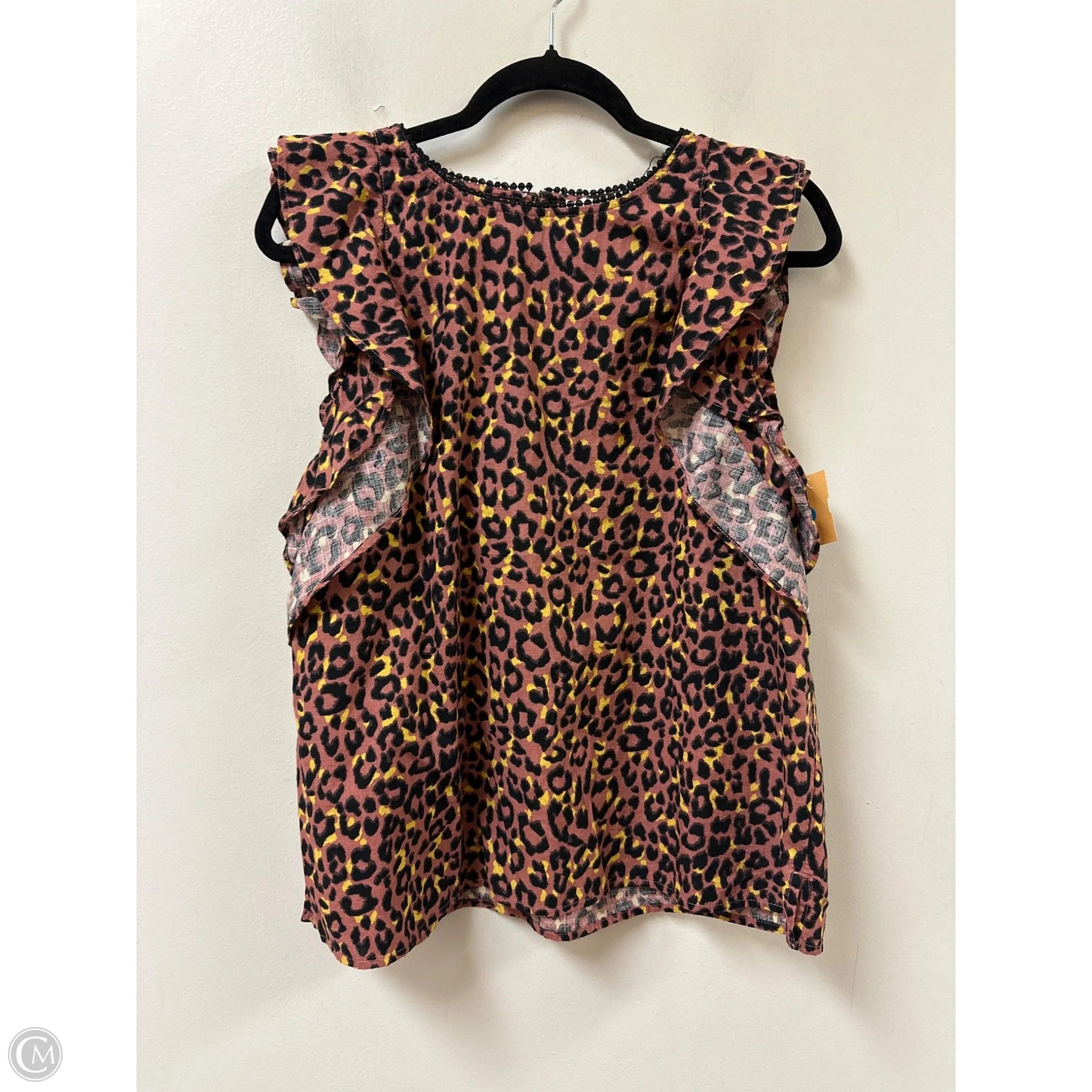Top Short Sleeve By Loft In Animal Print, Size: M