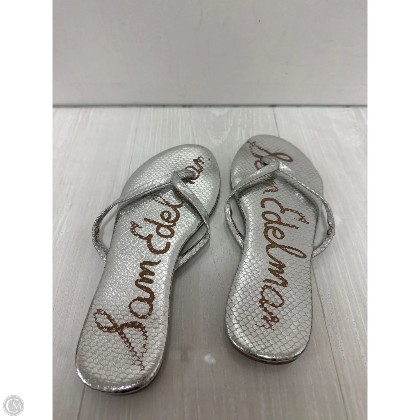 Sandals Flats By Sam Edelman In Silver, Size: 6