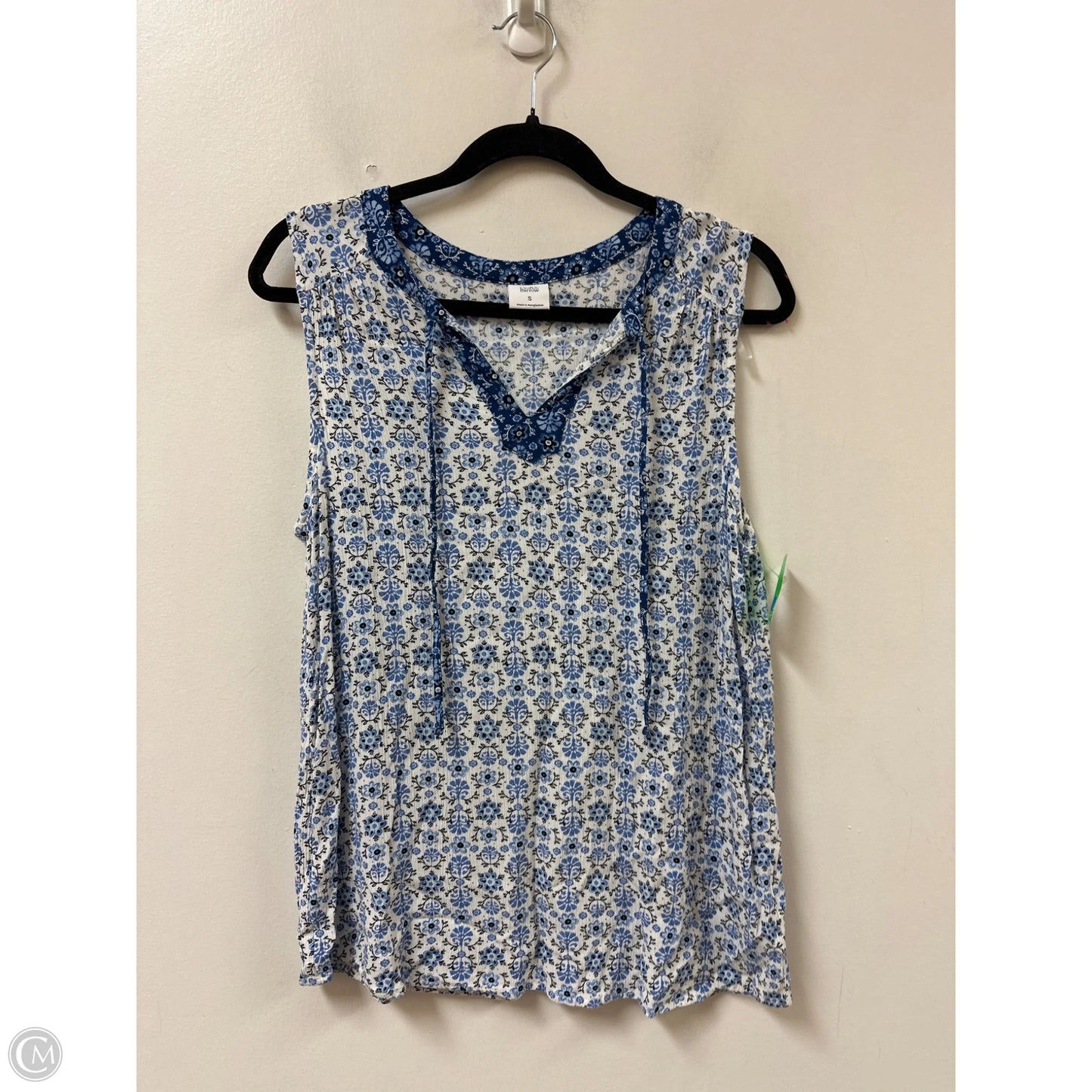 Top Sleeveless By Croft And Barrow In Navy, Size: S